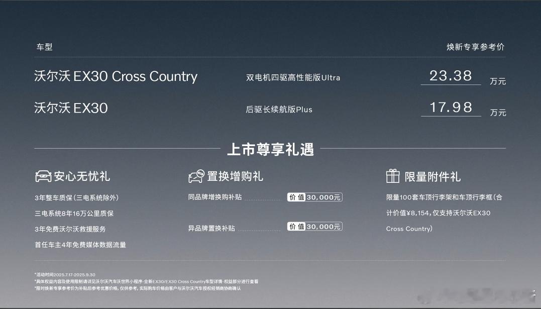 沃尔沃EX30 Cross Country 正式上市- 后驱长续航版 Plus 
