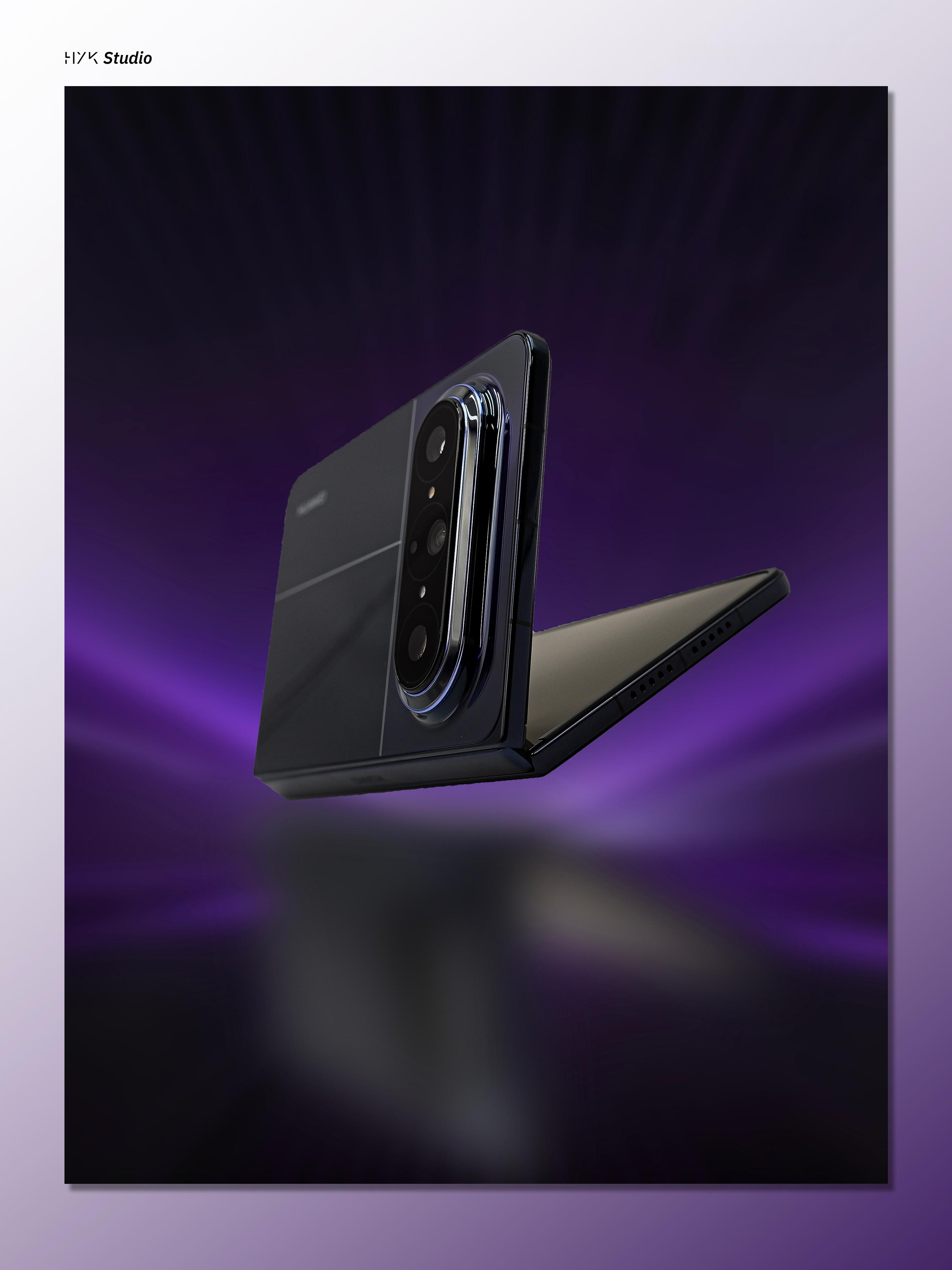 HYK图赏｜华为Pura X Max「星际蓝」，Deco 区域采用陶瓷与金属微缝