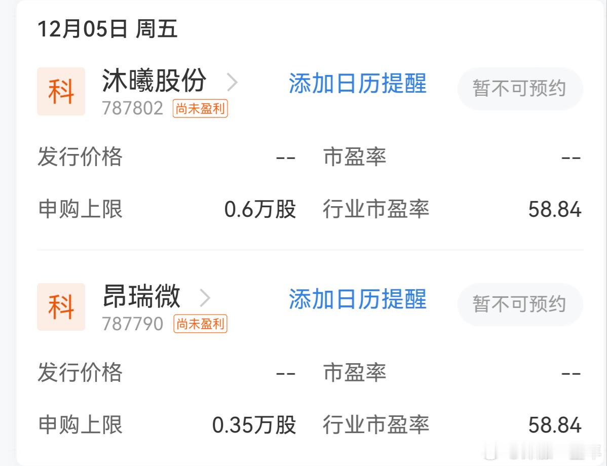 A股  下周，有2只新股申购 