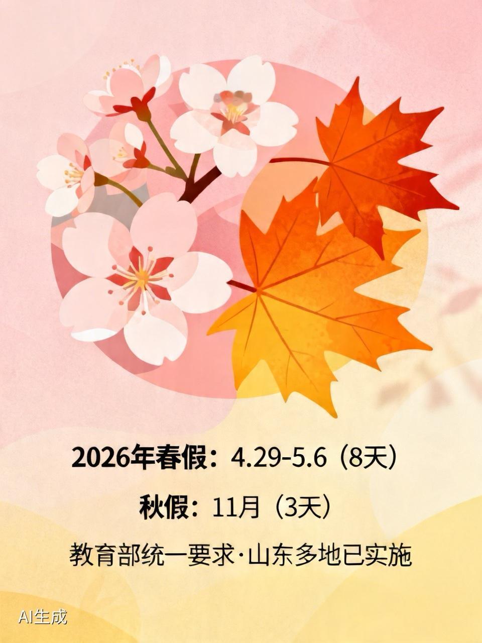 昨天中午，菏泽市教体局通过微信公众号，发布了菏泽市中小学春秋假的安排。
菏泽市中
