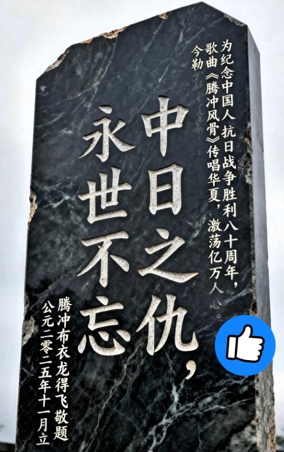 这块碑太硬气了，看得我头皮发麻。
 
腾冲界头乡玄天宫门口，那块石碑就这么硬邦邦