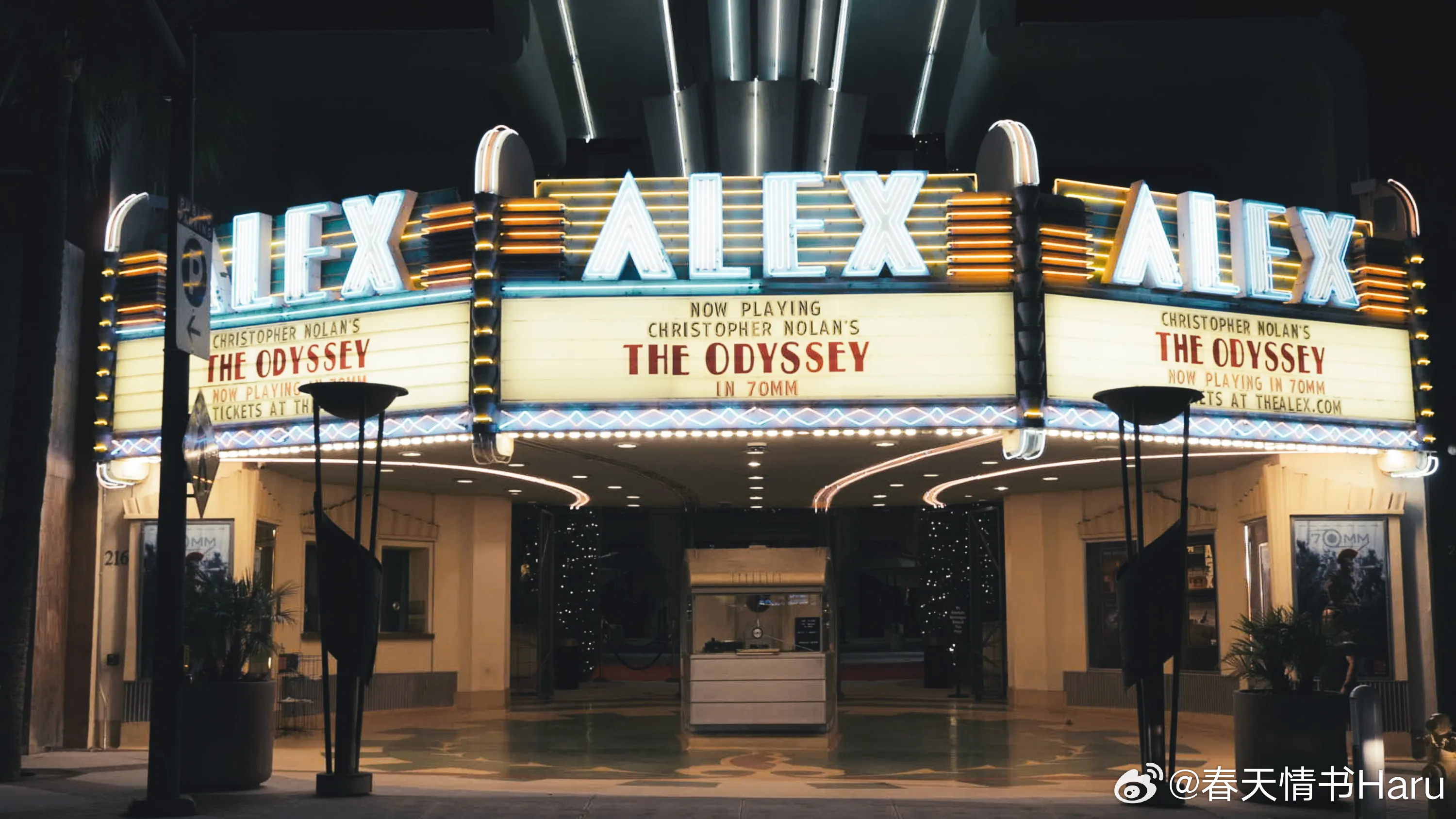 美国的Alex Theatre成为了北美放映70mm胶片版《奥德赛》票房最高的影