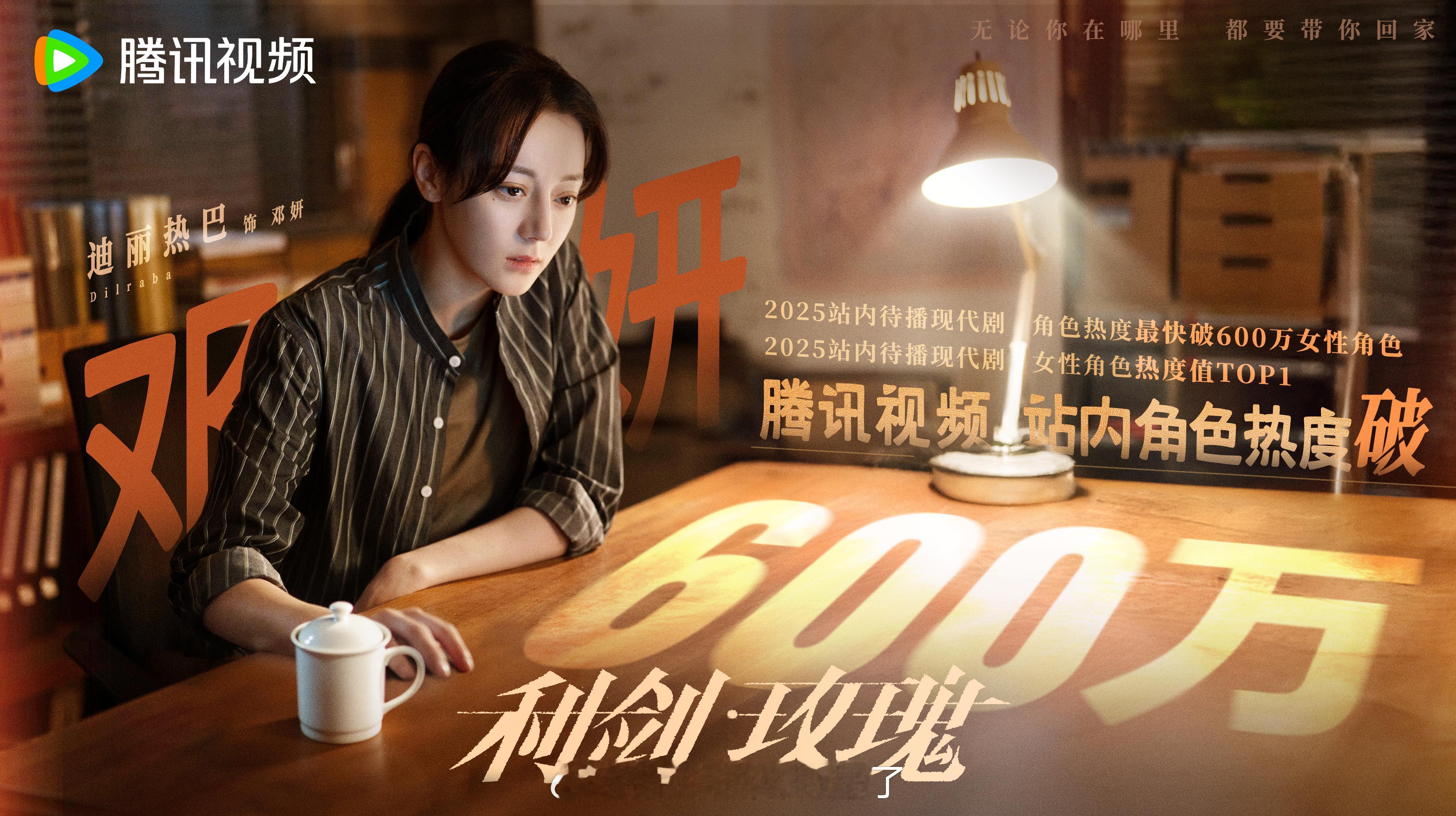 和迪丽热巴是瑰蜜关系恭喜迪丽热巴《利剑玫瑰》邓妍站内角色热度破600万！成为20