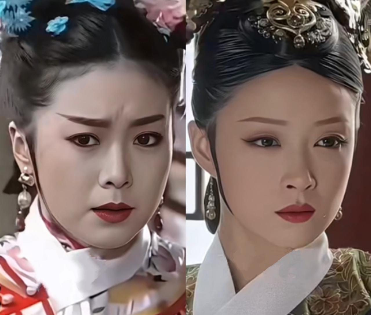 很多人都说梅花烙里的鲁文（饰演公主）和甄嬛传里的蒋欣（饰演华妃），气质神态特别像