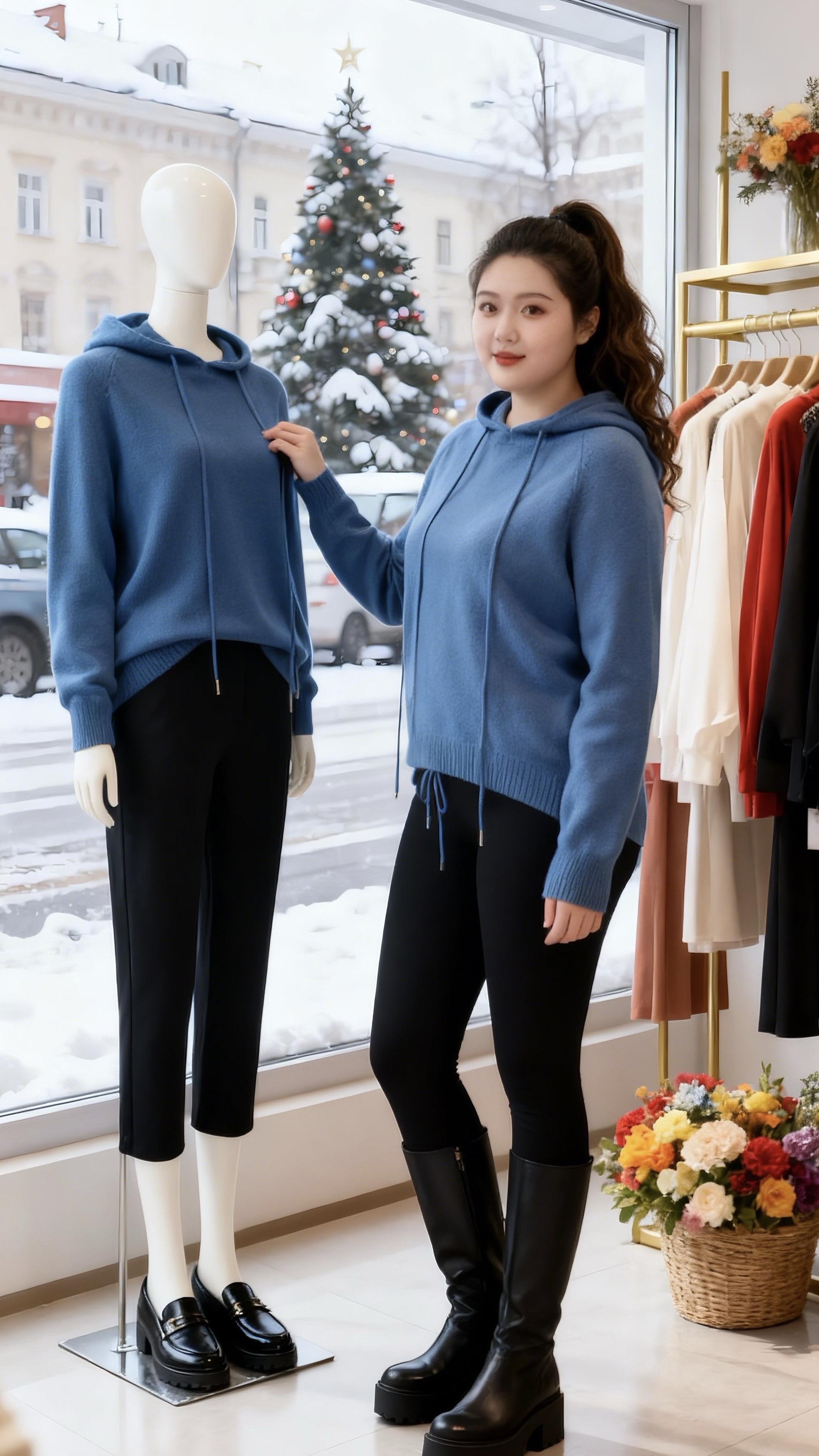 秋冬穿搭 保暖又好看一键入冬穿搭大码女装遮肉显瘦