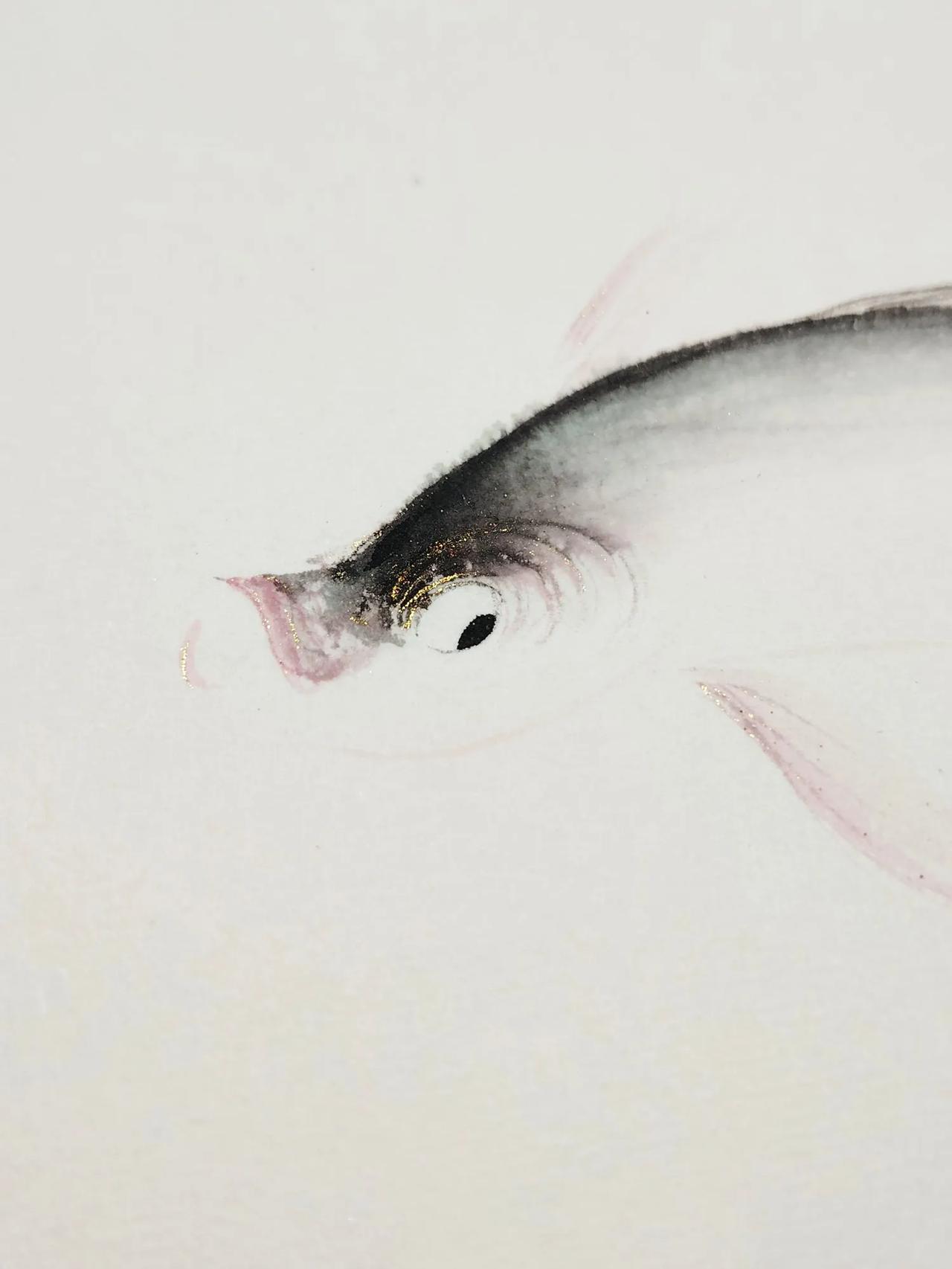 画鱼状态，自由为上。画鱼 非子畫魚 鱼画 @国画雅集 @非子画鱼