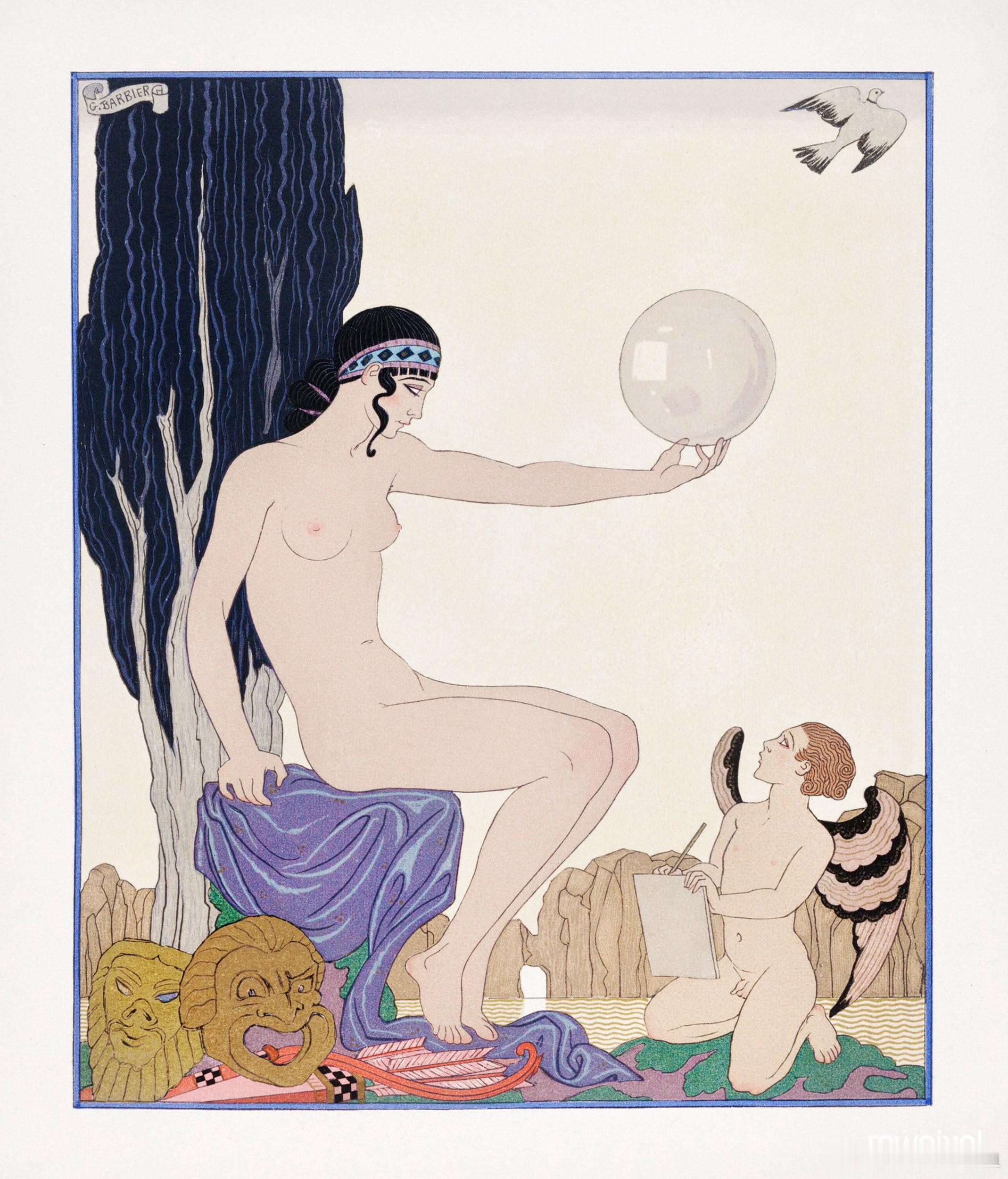 西洋历史文化鱼缸博物馆发光计划 法国著名插画家乔治·巴比尔（George Bar