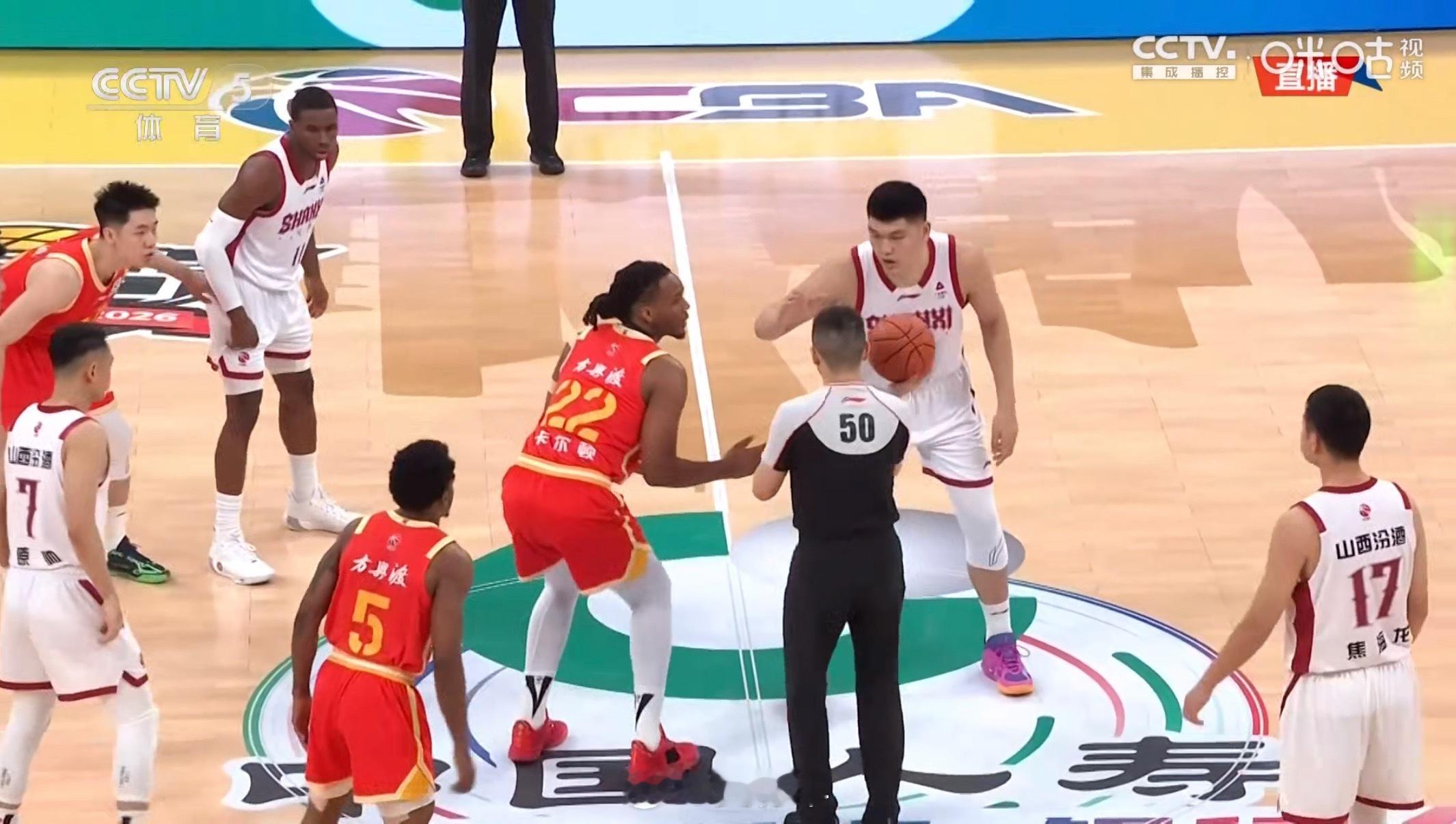 咪咕用央视的信号，还能看，挺好。广厦男篮vs山西男篮cba新赛季揭幕战