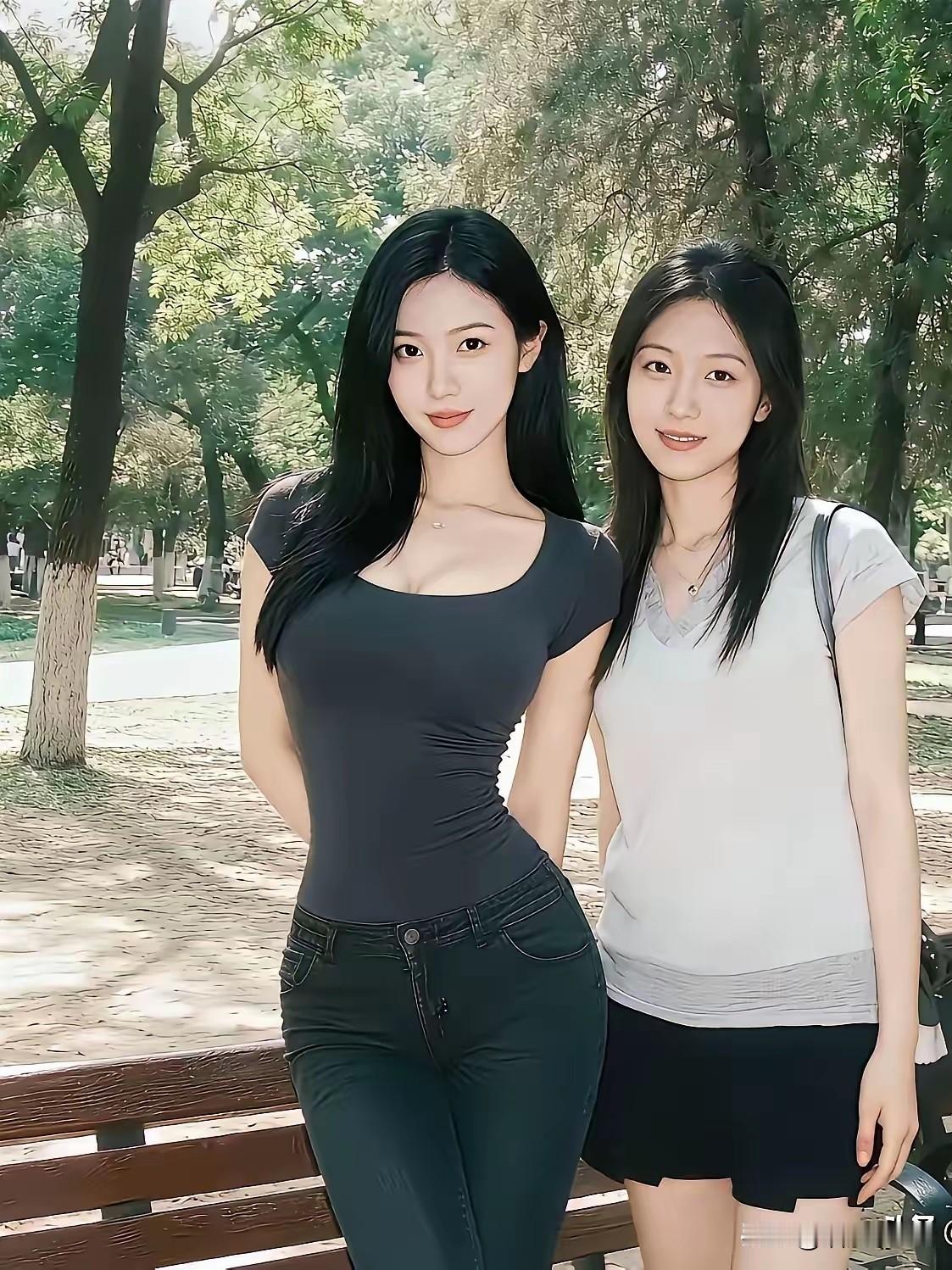 一张普普通通的照片，却让评论区吵翻了。
博主说：黑衣女子难相处，
白衣女子更温顺