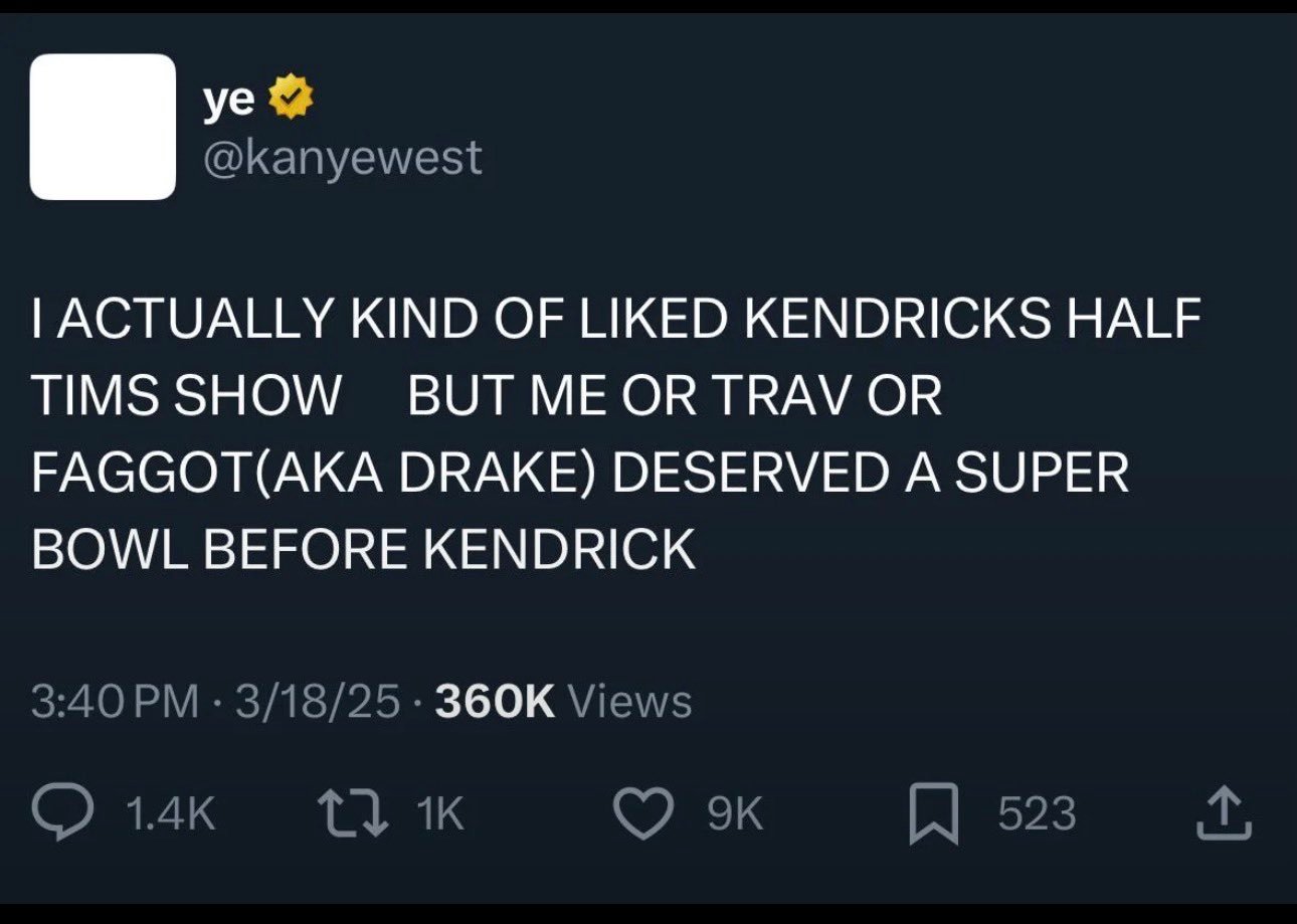 每次看到这个 faggot aka Drake 推文我都