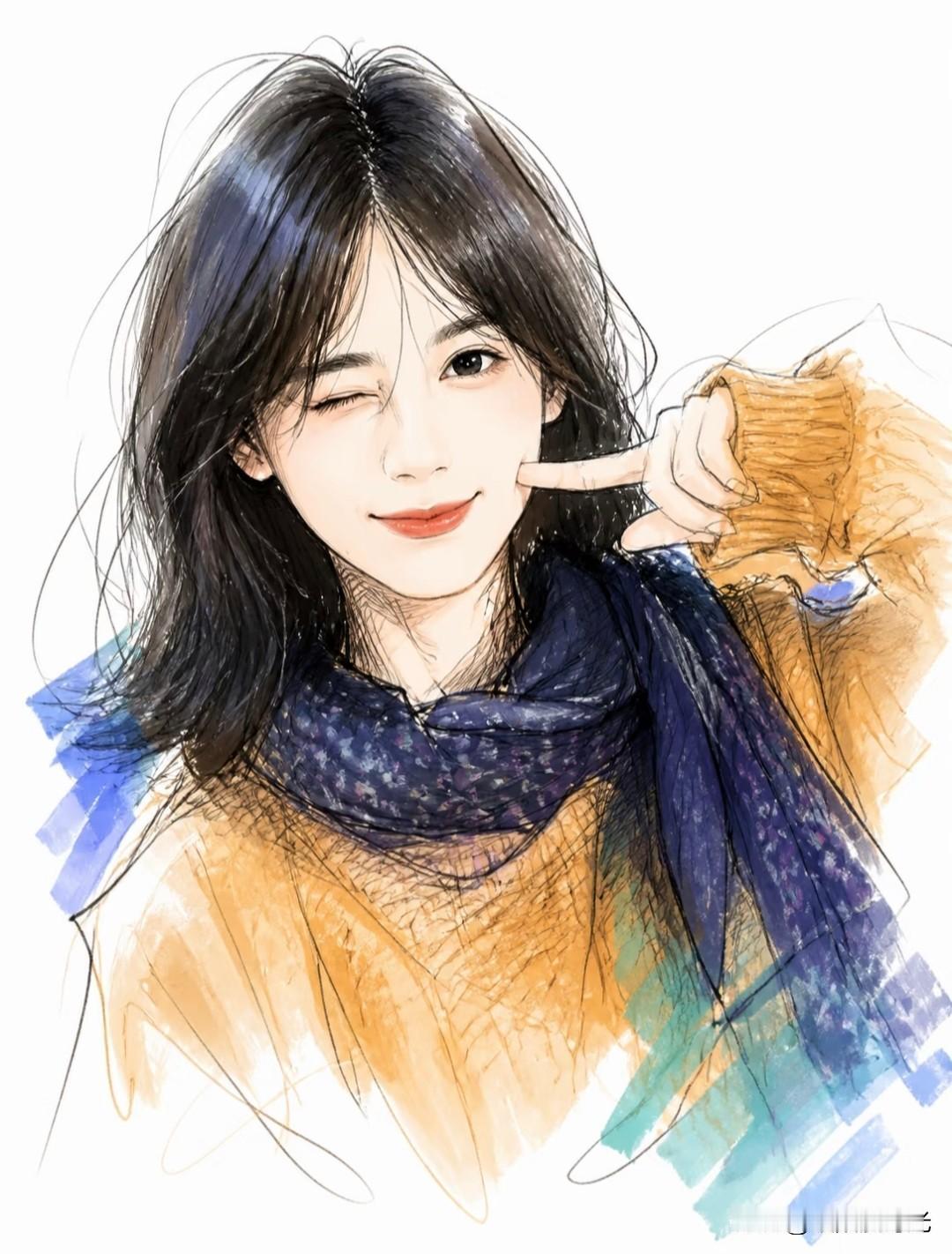 一纸丹青色，万般少女心
阿眠治愈系女生微信头像分享
温柔少女头像 甜美温柔头像