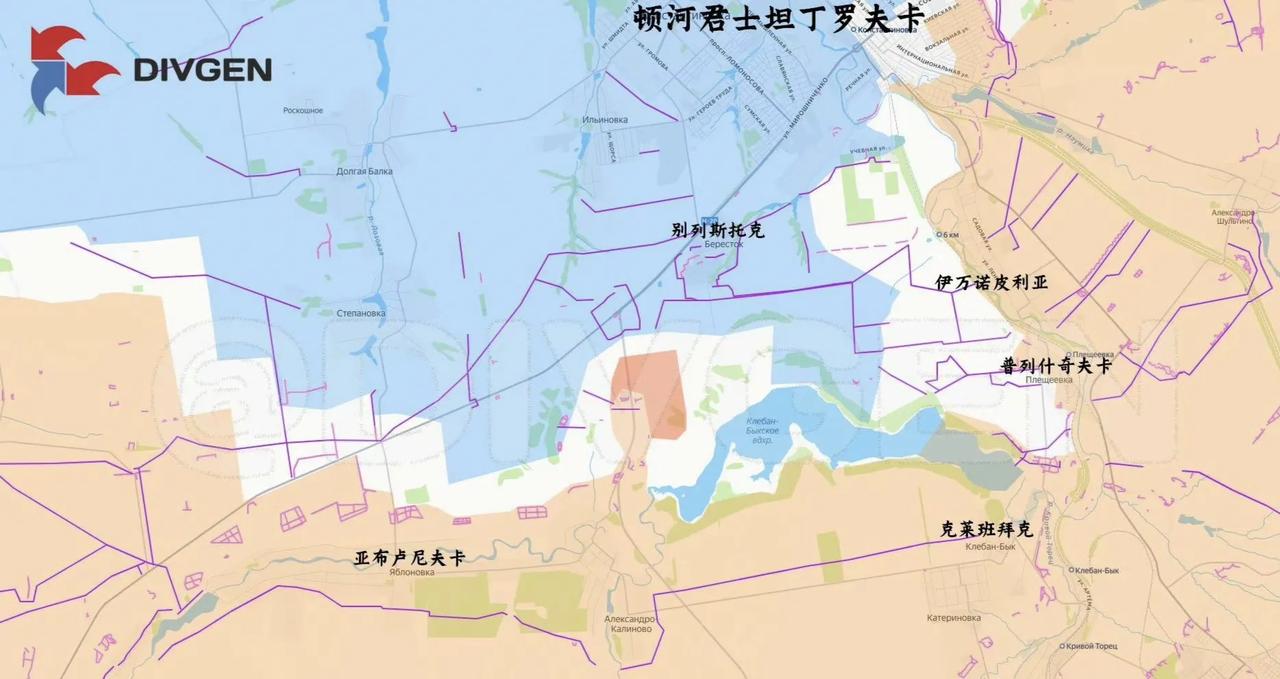 俄军南部集群在克莱班-比克水库以西向北推进了一段距离。最近这段时间，南部集群的进