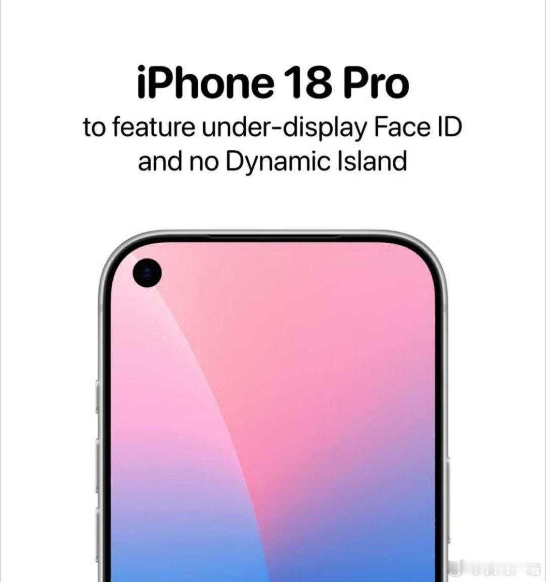 iPhone18Pro或摒弃药丸状挖孔有点丑，iPhone18怎么不直接做到全面