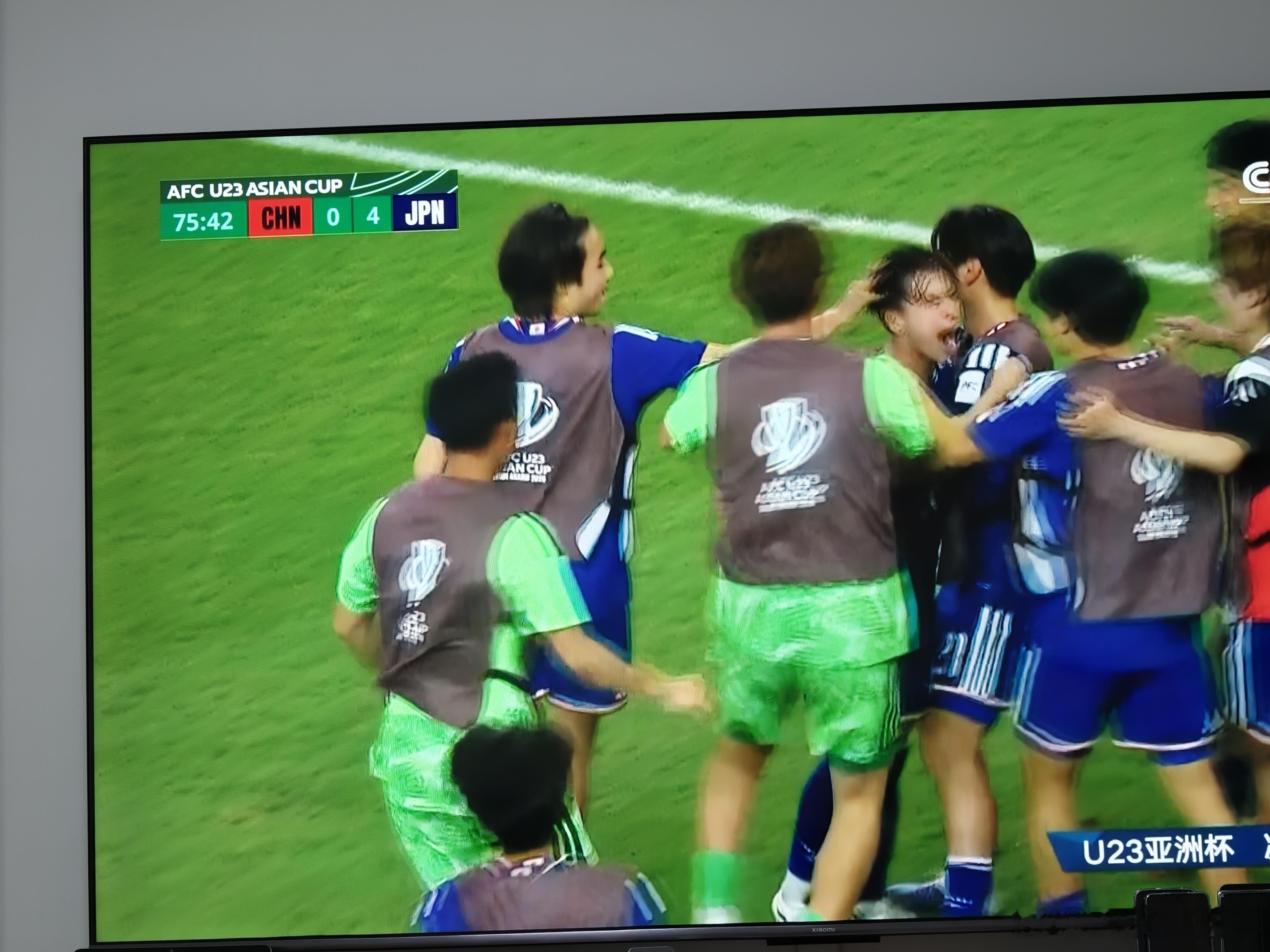 75分钟日本4-0u23国足vs日本