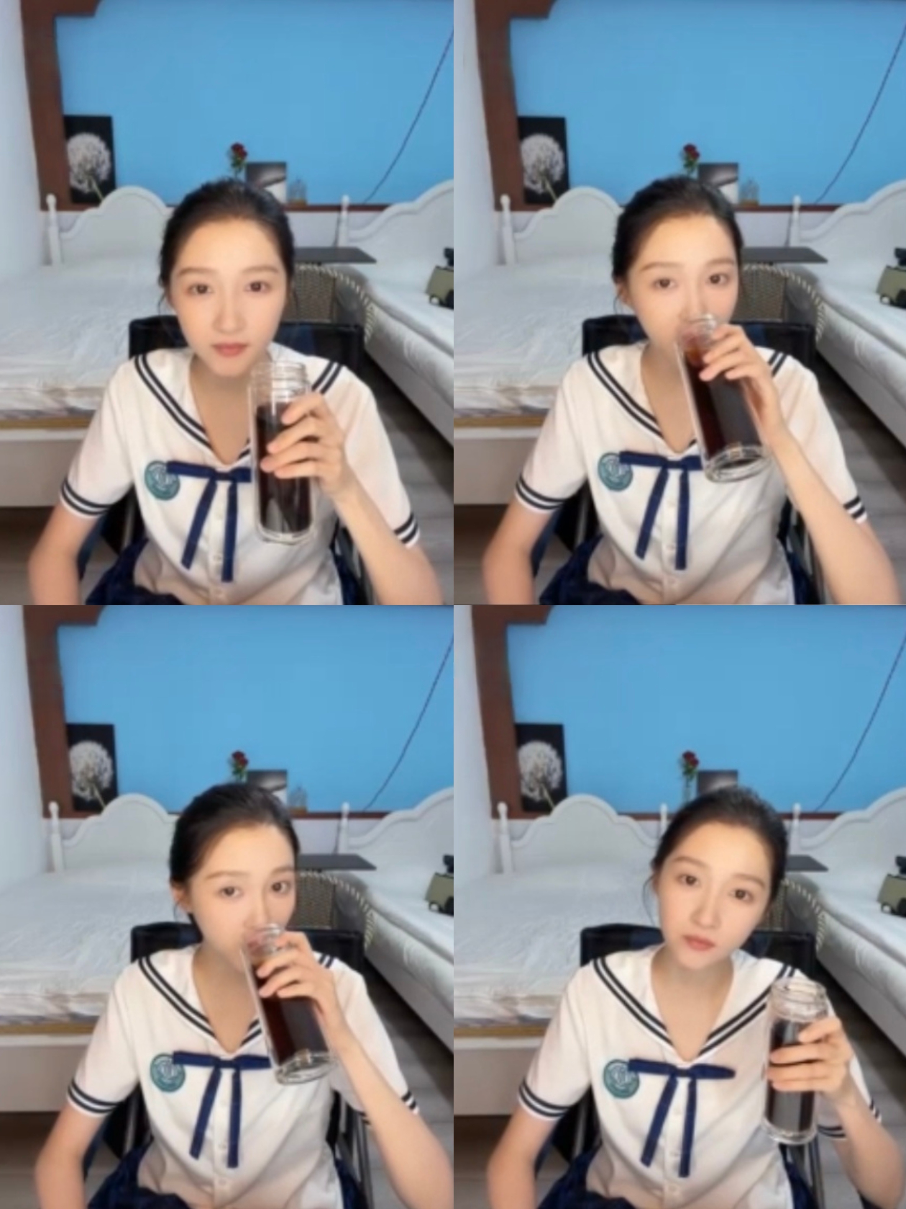 关晓彤剧宣人脉关晓彤喝的什么东西，看上去很养生的样子