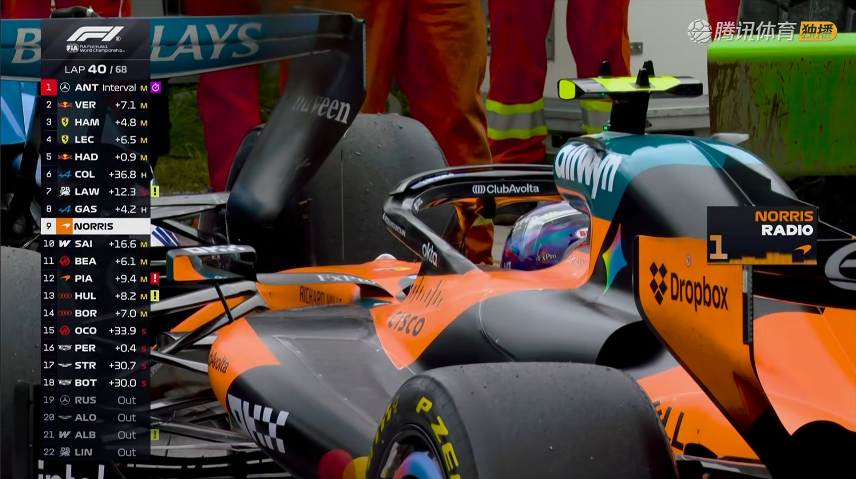 诺里斯也遭遇赛车故障退赛了……F12026F1加拿大大奖赛