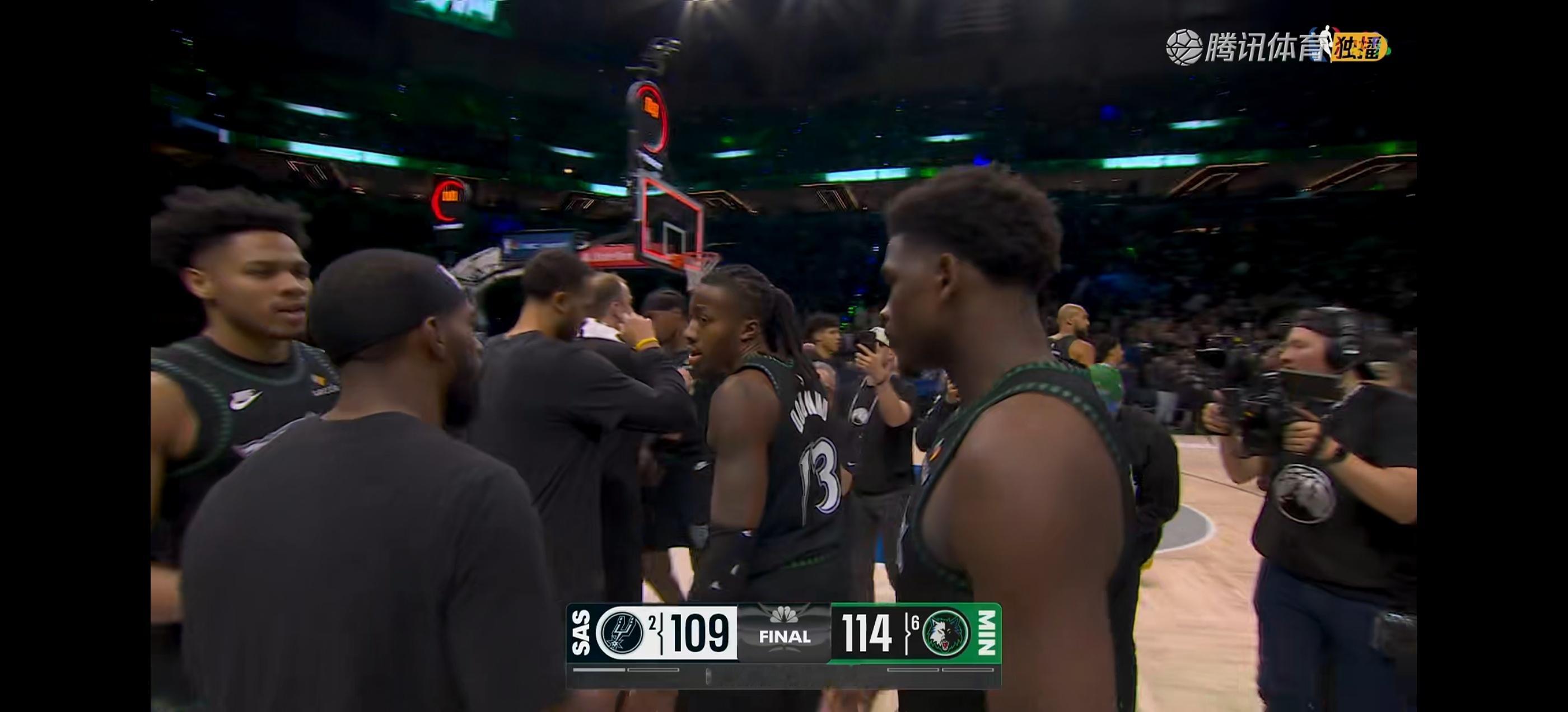 NBA文班如果不被驱逐，这场比赛也许还能拿下。但结果就是，森林狼众志成城拿下比赛