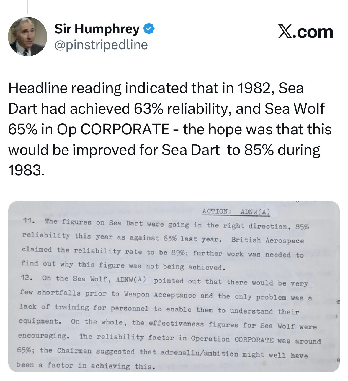 中外舰闻 Humphrey爵士公开的英国🇬🇧皇家海军在马岛/福克兰海战后的经