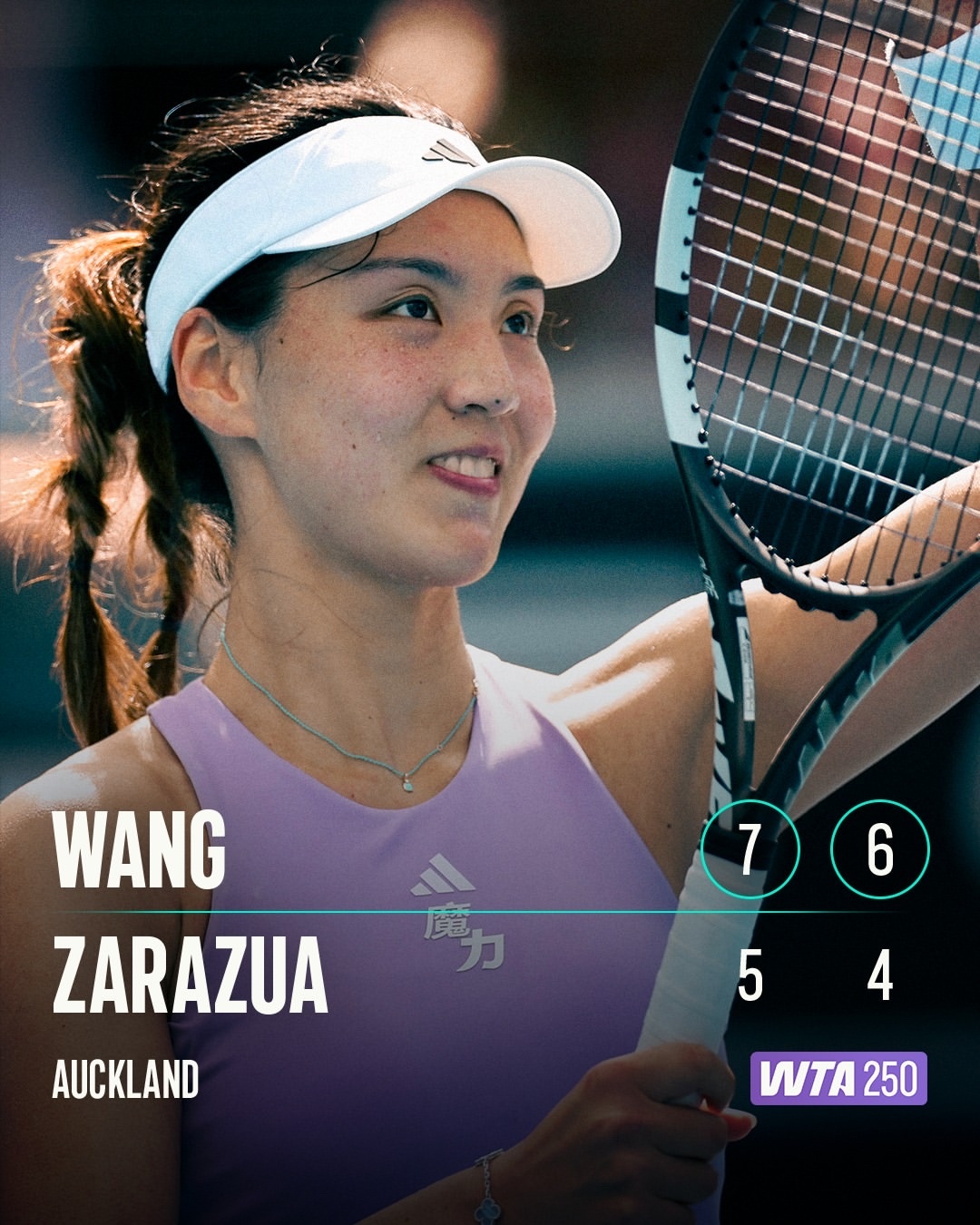 王欣瑜晋级WTA250奥克兰八强！王欣瑜在2026赛季第一周比赛就能打进八强，今