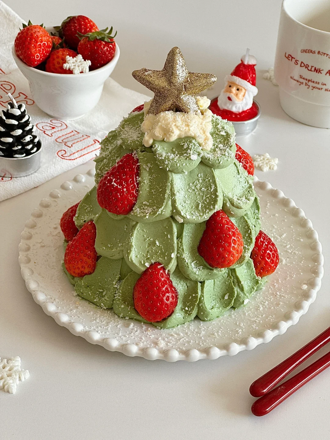 圣诞节甜品🎅🏻圣诞树蛋糕｜清新酸甜美味