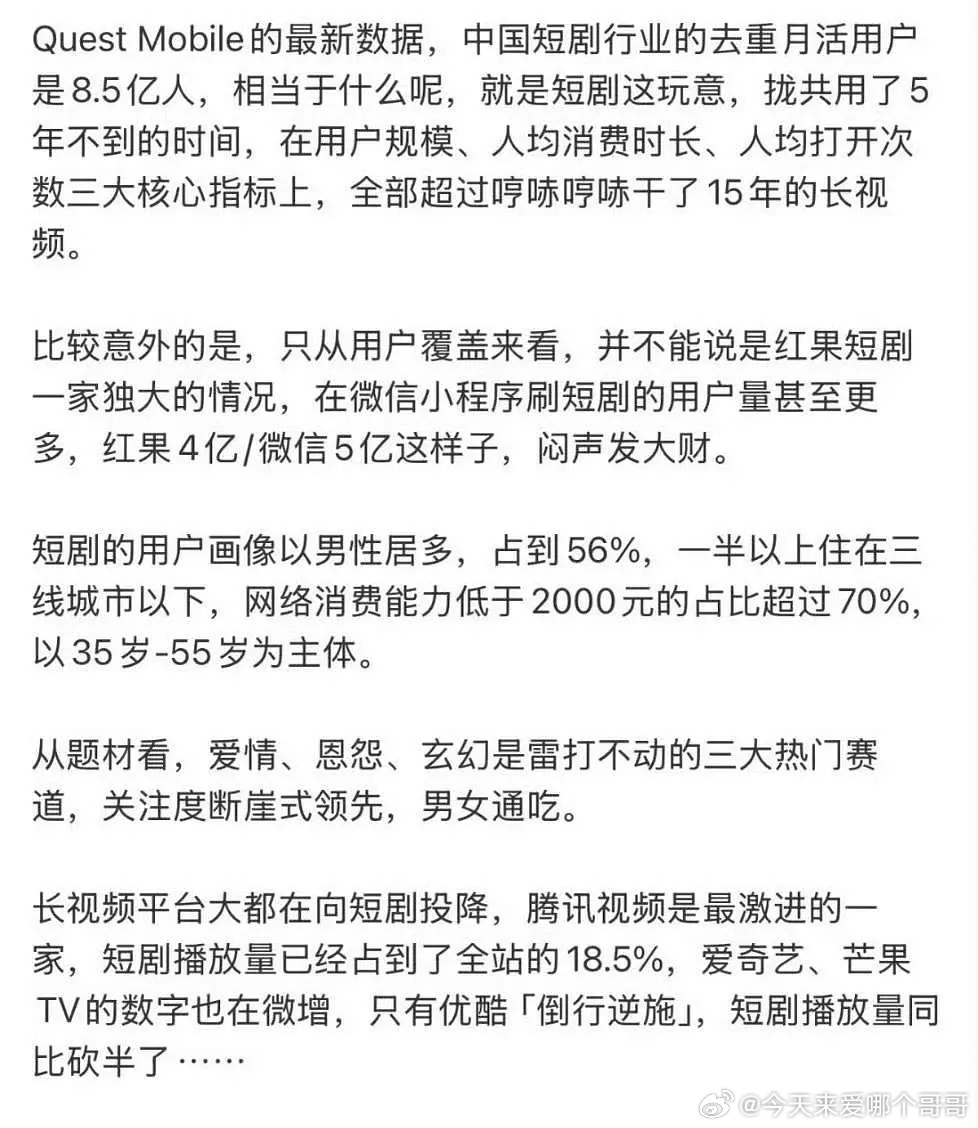 我的天，这么多人看短剧吗