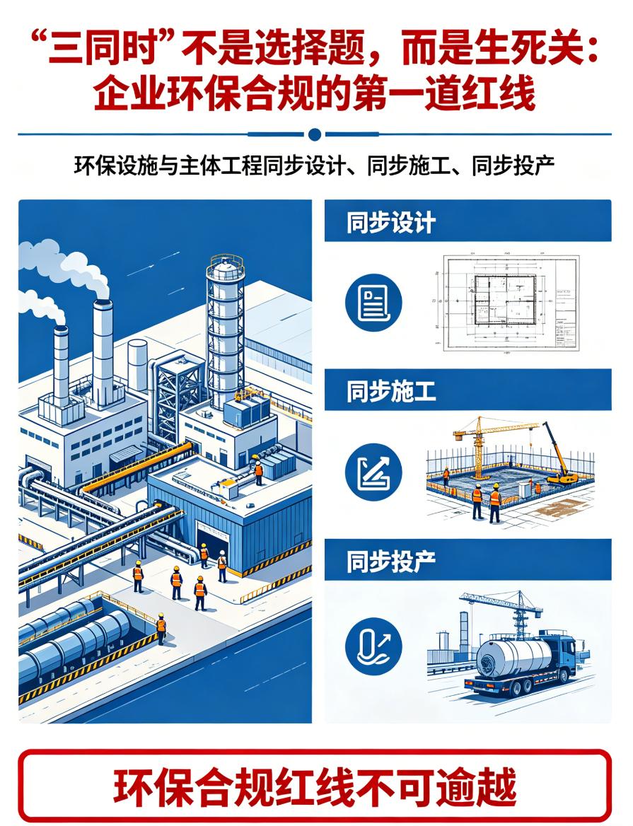 “三同时”不是选择题，而是生死关：企业环保合规的第一道红线
一、为什么“三同时”
