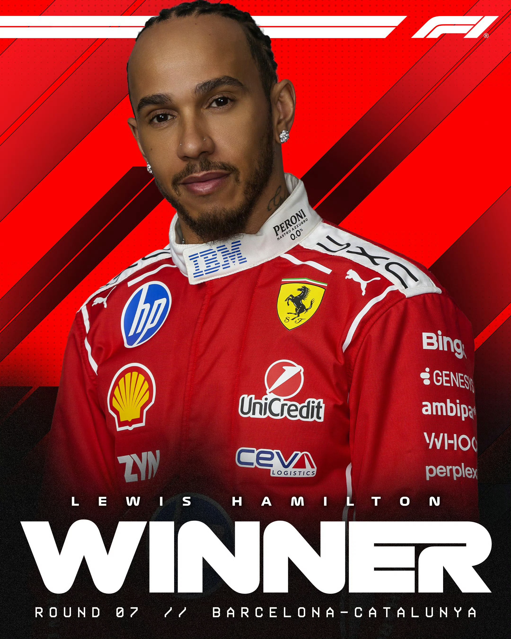 恭喜刘易斯·汉密尔顿赢得F1巴塞罗那分站冠军！不容易啊！2026F1巴塞罗那大奖