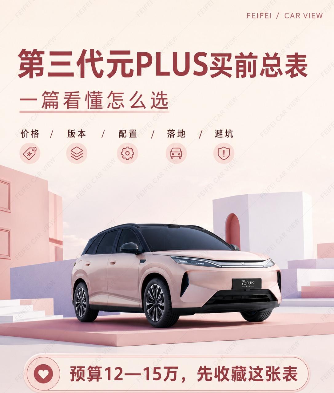 第三代元PLUS买前总表，一篇看懂怎么选第三代元PLUS这几天拆解了不少内容，今