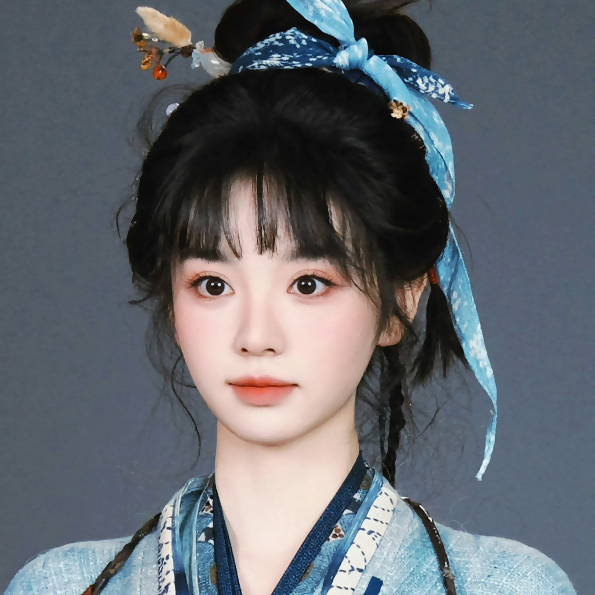 田曦薇在《逐玉》里的登场造型强化了毛流感，各种毛茸茸的感觉，比较贴角色形象而且还