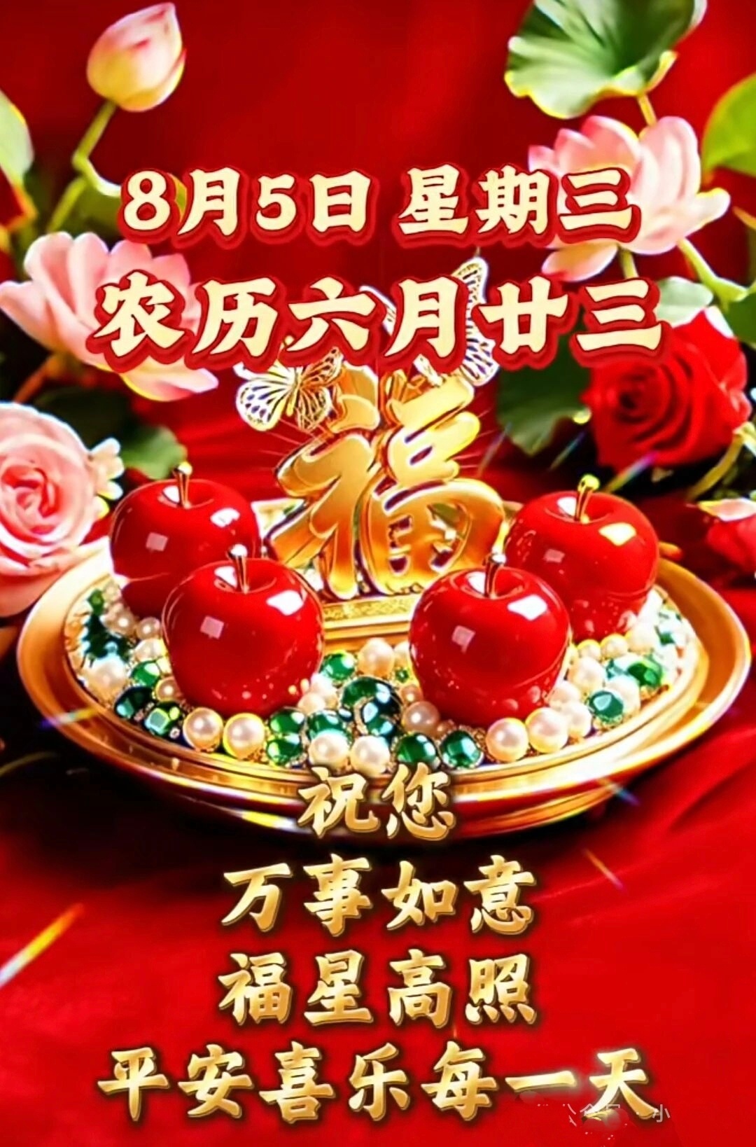 🌻今日周三，迎祥纳福！💝💖💐涤尽俗世纷扰，安守内心静好，以淡然姿态，渡人