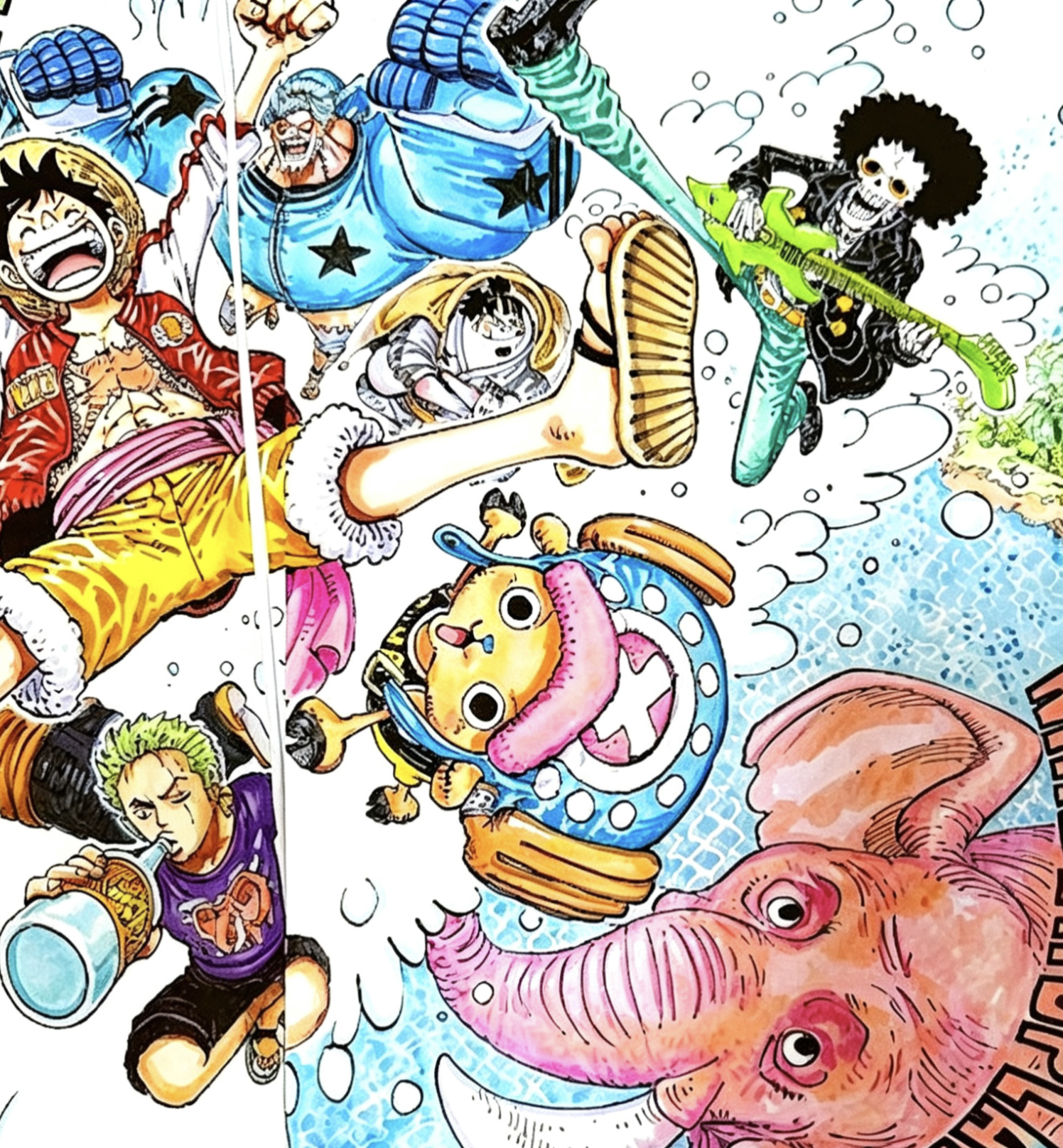 最新彩页和jump封面！一如既往的阳光和喜悦！！海贼王日漫海贼王漫画1183话