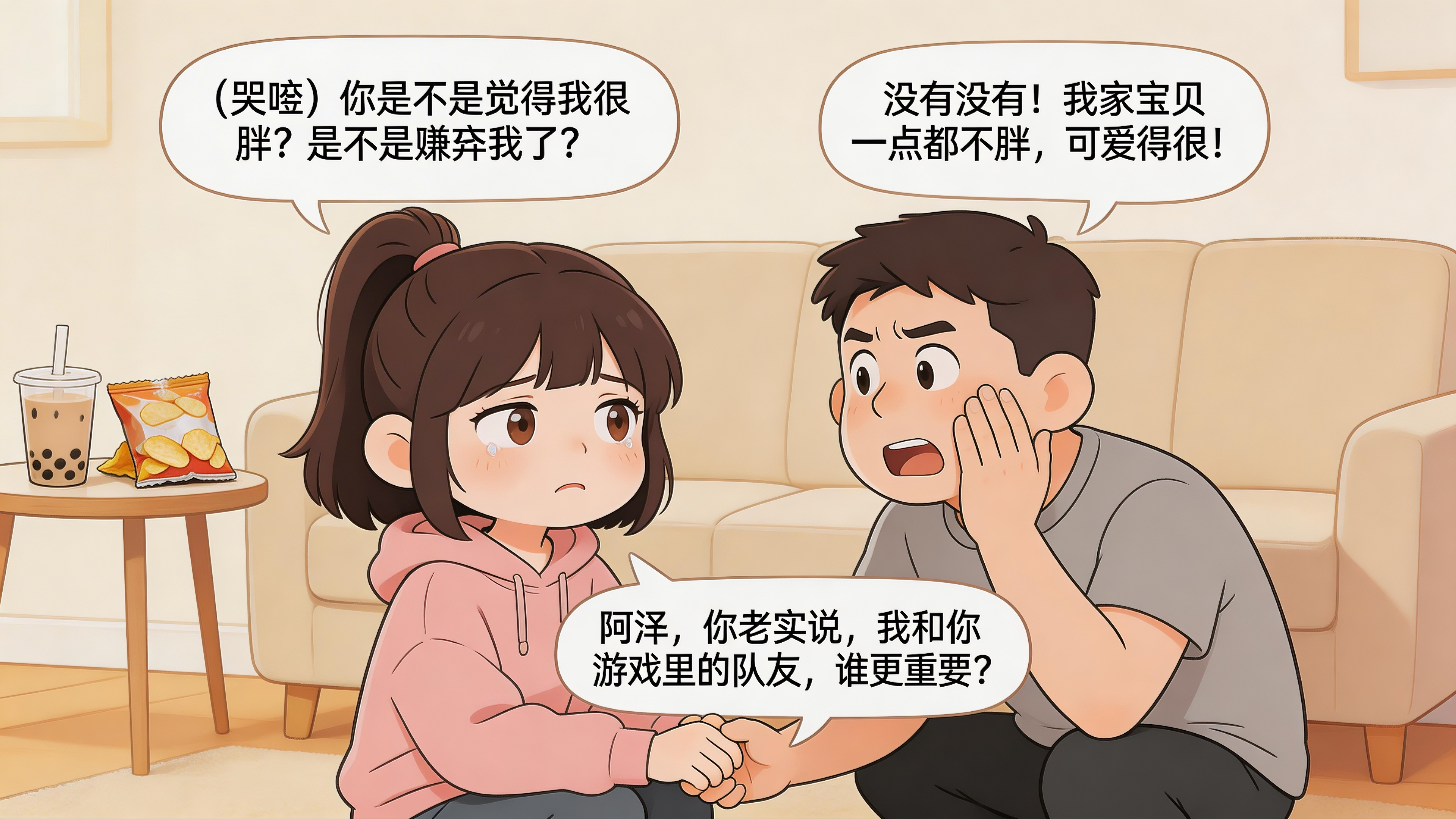 虽然你很调皮，但我真的很爱你…… 