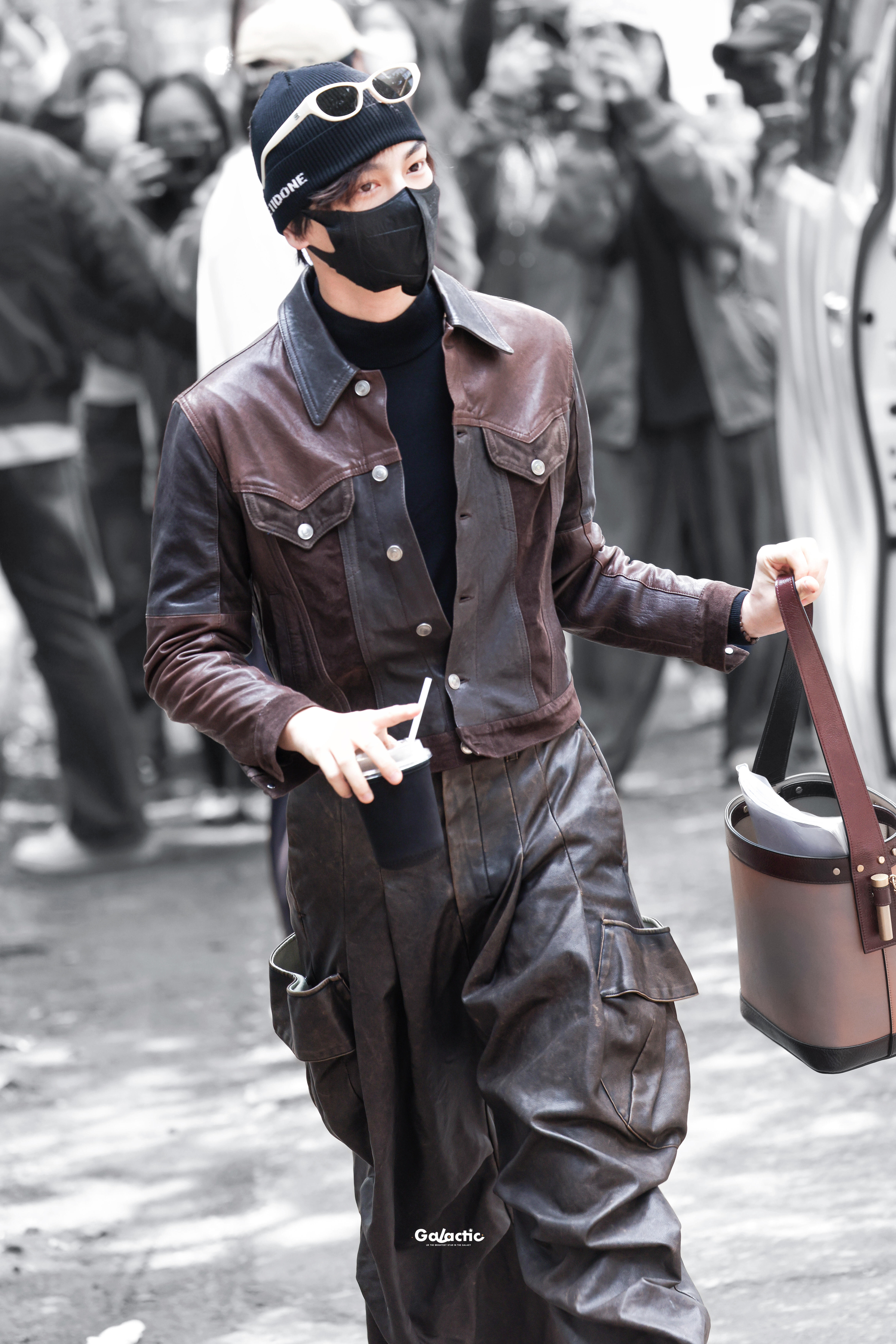 丁禹兮沪上潮男发力了丁禹兮美拉德套装造型 皮衣皮裤的神 