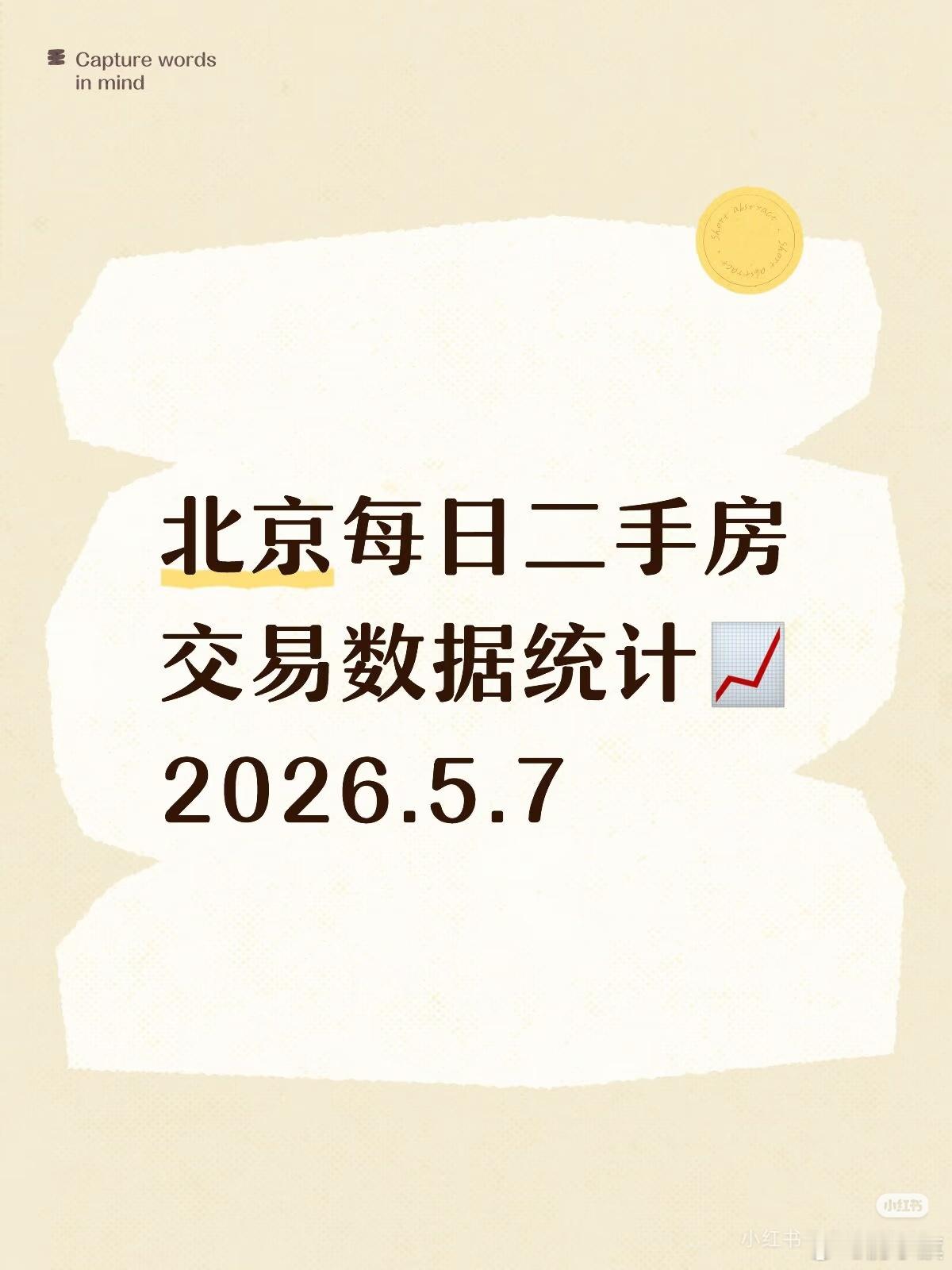 👀北京每日『5.7』二手房交易数据统计📈北京 · 二手房1️⃣昨日二手房签约