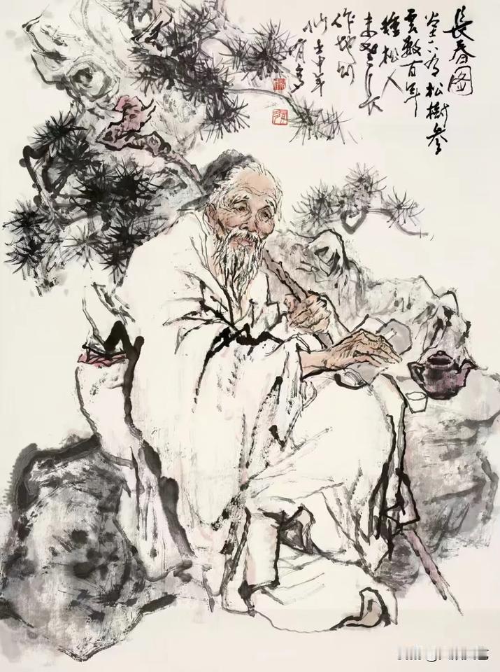 姚有多 《高士长春图》

姚有多，自幼喜爱绘画并表现了突出的才能擅长中国画（人物