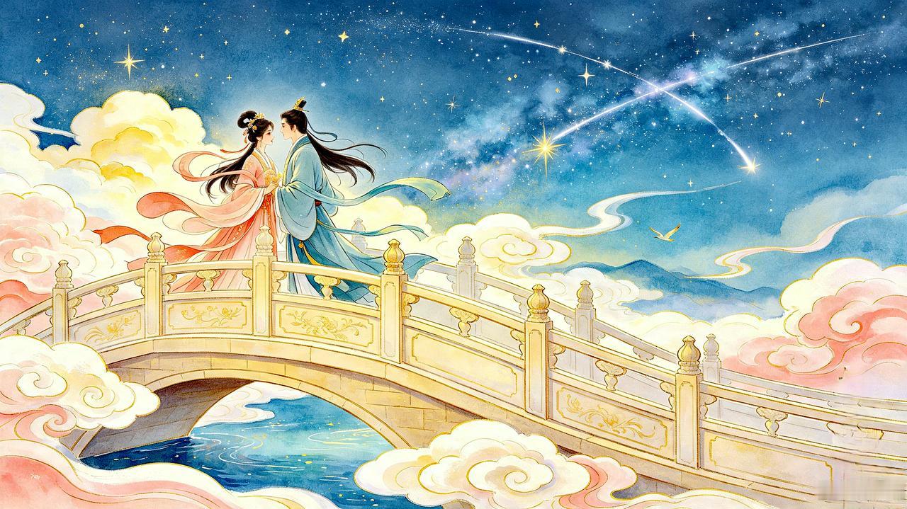 七夕经典情韵诗句：
 
1. 盈盈一水间，脉脉不得语。 ——《古诗十九首·迢迢牵