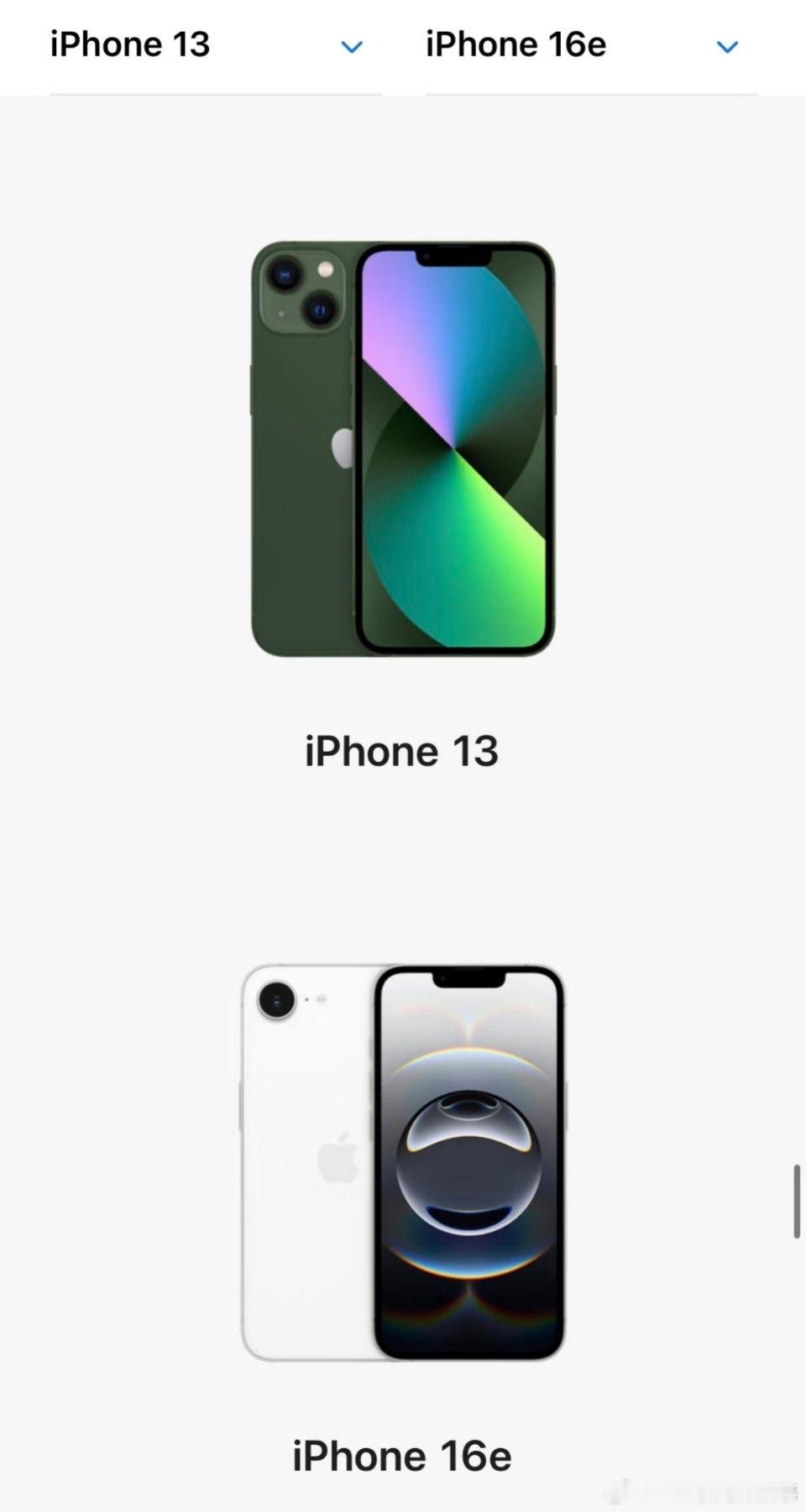 iPhone16e跟iPhone13基本一摸一样，这是iPhone13的库存还没