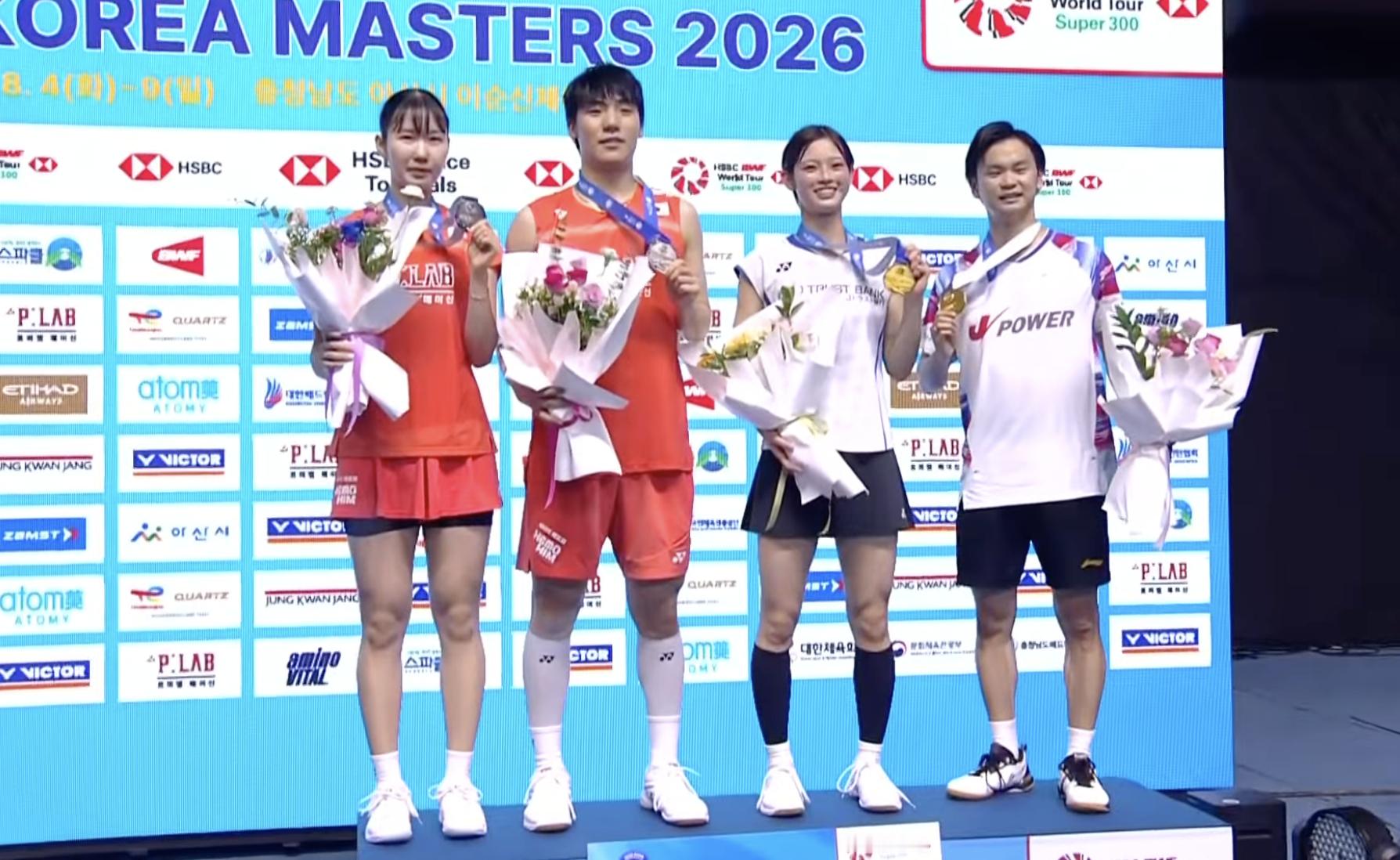 🏆混双冠军：渡边勇大/田口真彩🇯🇵🥈混双亚军：金在贤/张荷贞🇰🇷恭喜