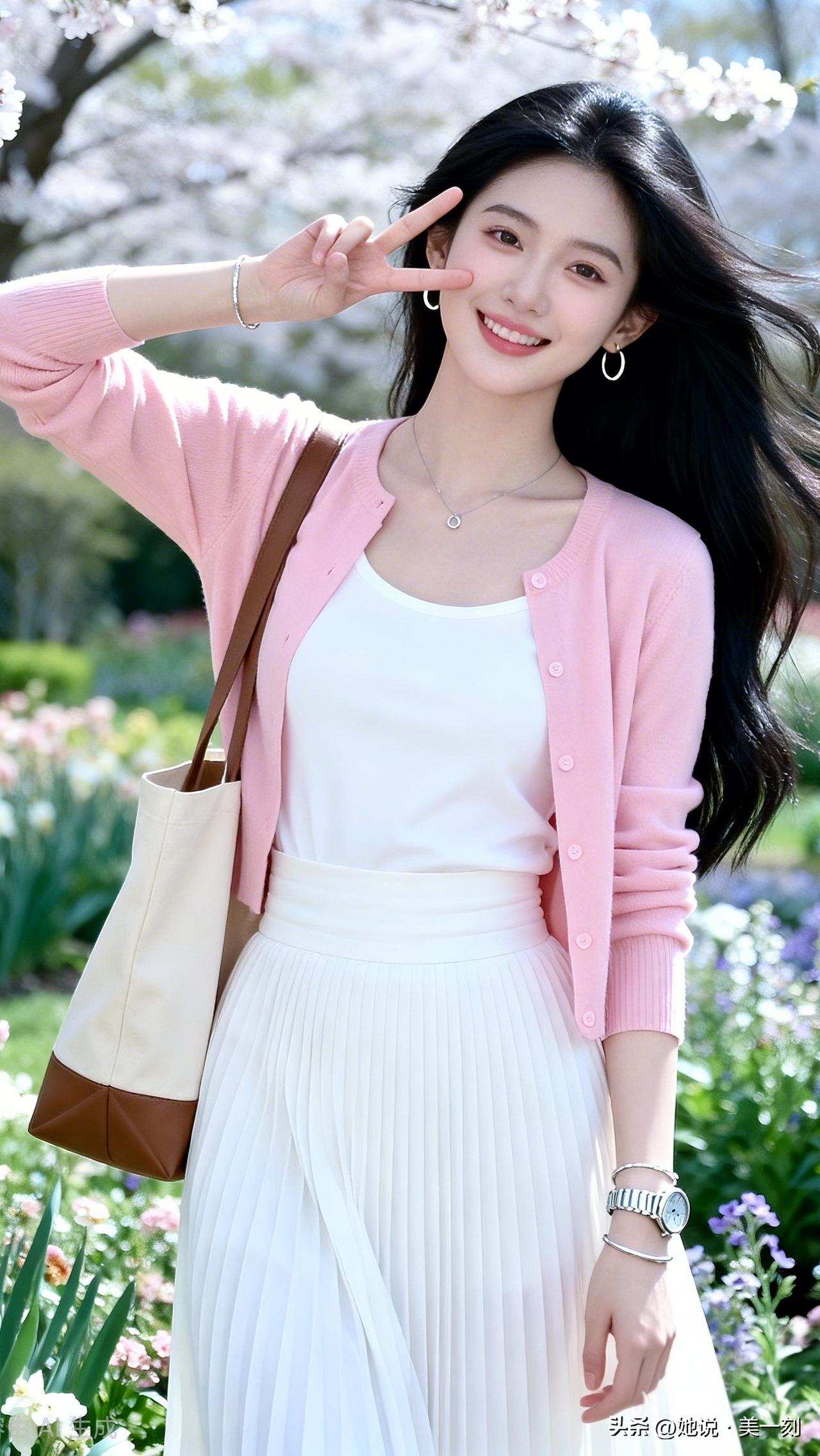 春风拂面笑，花影映人娇。晒晒你的街拍照