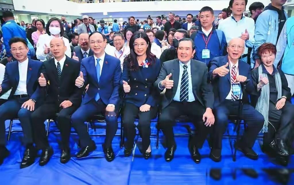 前排坐着的这几位，有没有支持台湾回归，支持祖国统一大业的呢？
这话听着像一句随口