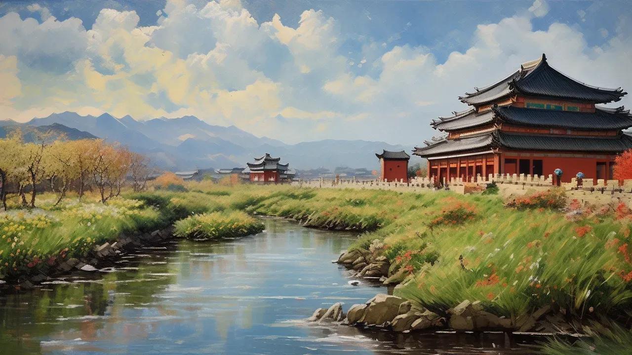 《汉寿城春望》刘禹锡

汉寿城边野草春，荒祠古墓对荆榛。
田中牧竖烧刍狗，陌上行