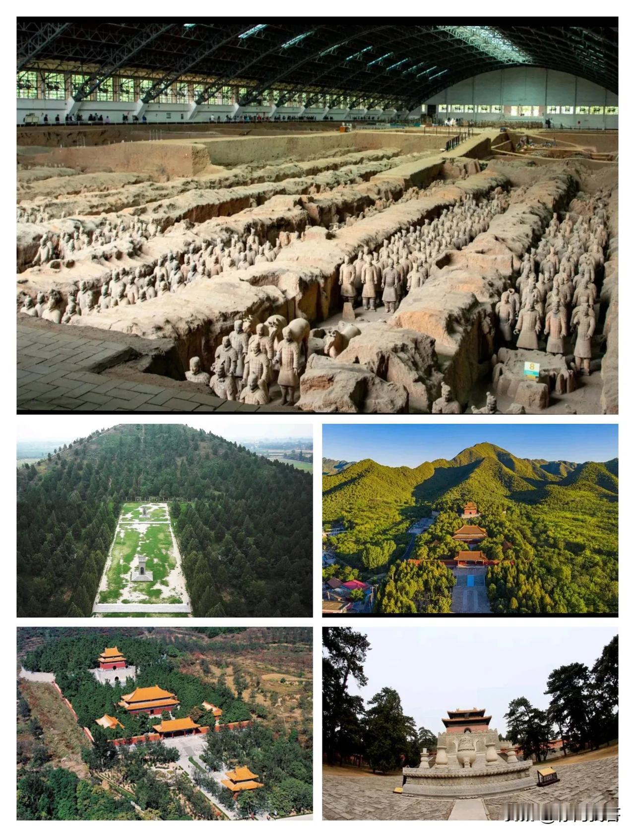 请问：“秦朝”皇帝的陵墓所在地，是？
答案：西安

请问：“汉朝”皇帝的陵墓所在