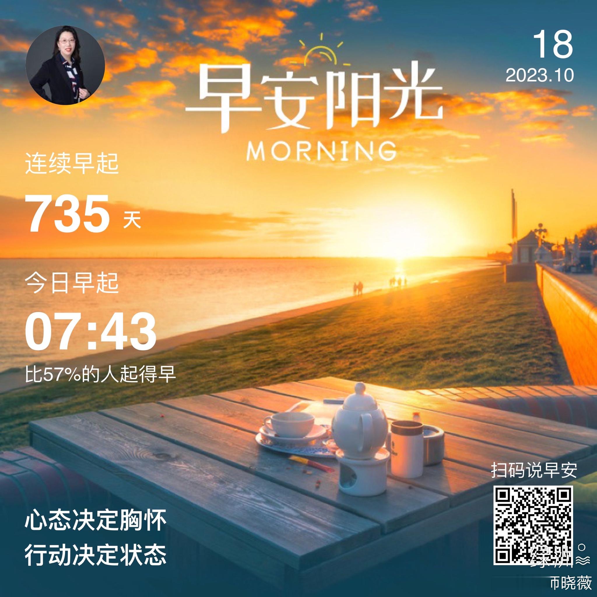 #早安#心态决定胸怀行动决定状态 