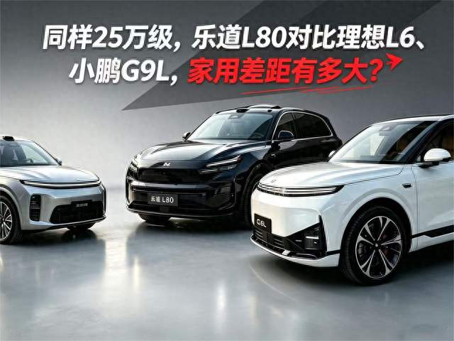 同样25万级，乐道L80对比理想L6、小鹏G9L，家用差距有多大？