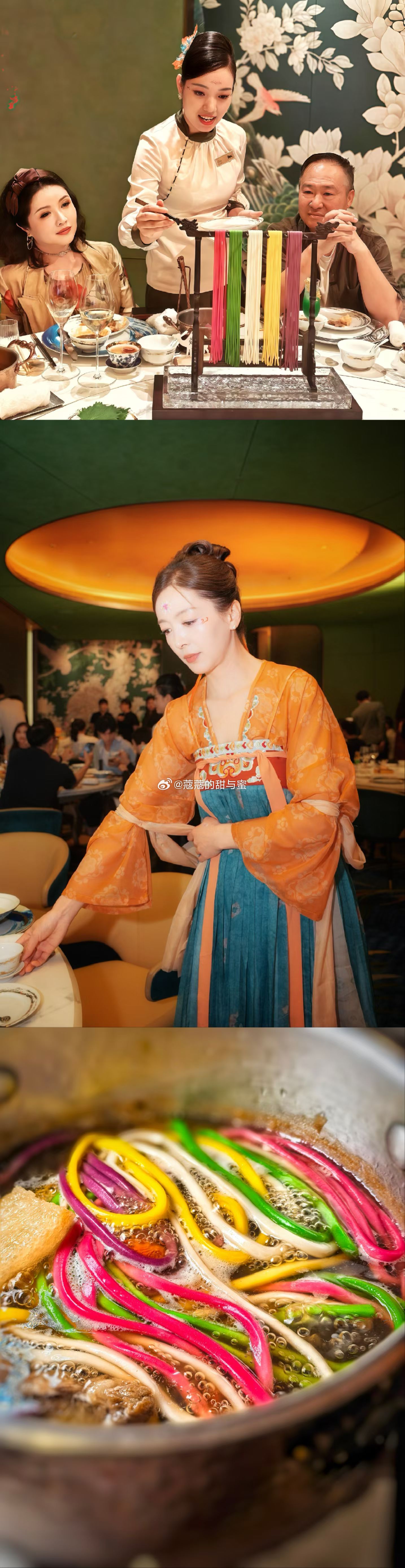 大漠长风越千年，敦煌壁画落餐桌。澳门美高梅丝路艺宴行至第三站，以「飨悦敦煌」为题