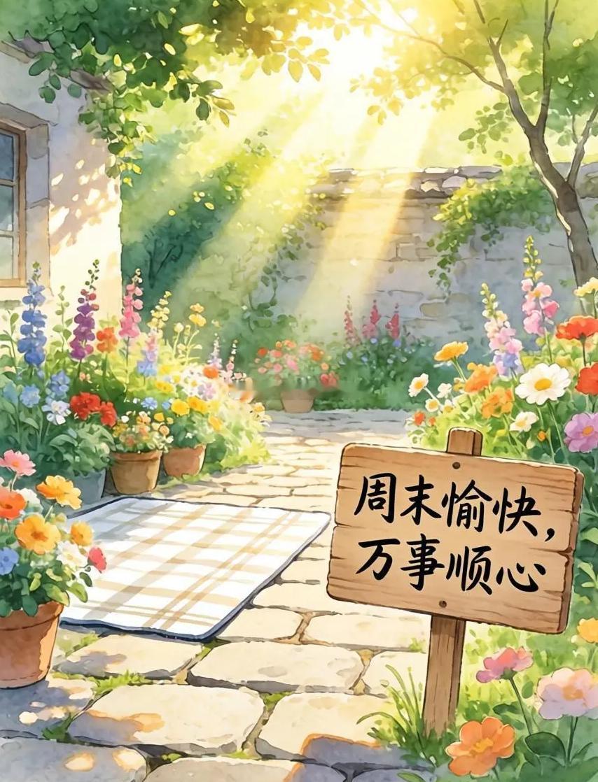 停下奔波的脚步，给身心放个假。沉淀思绪，蓄力休整，祝各位周末安康、笑意常伴。周六