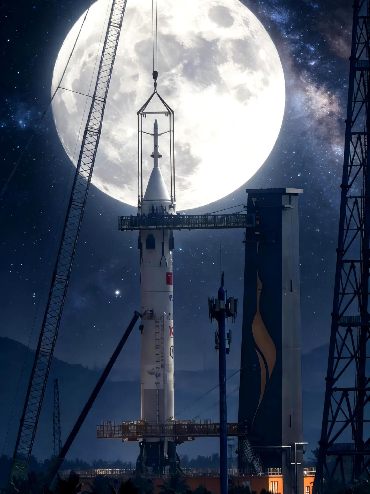 这张照片意境太好了，不知道是拍的还是合成的，昨天是腊月十六，满月还是有的，想拍出