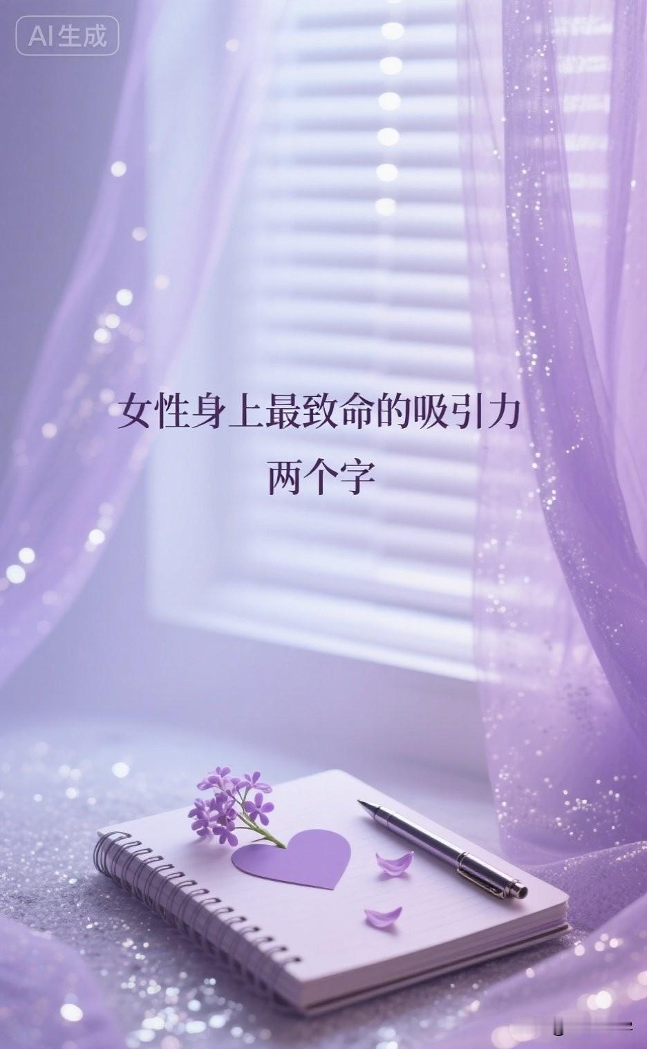 女性身上最致命的吸引力，两个字

不是美貌，不是才华，更不是性感——而是两个字：