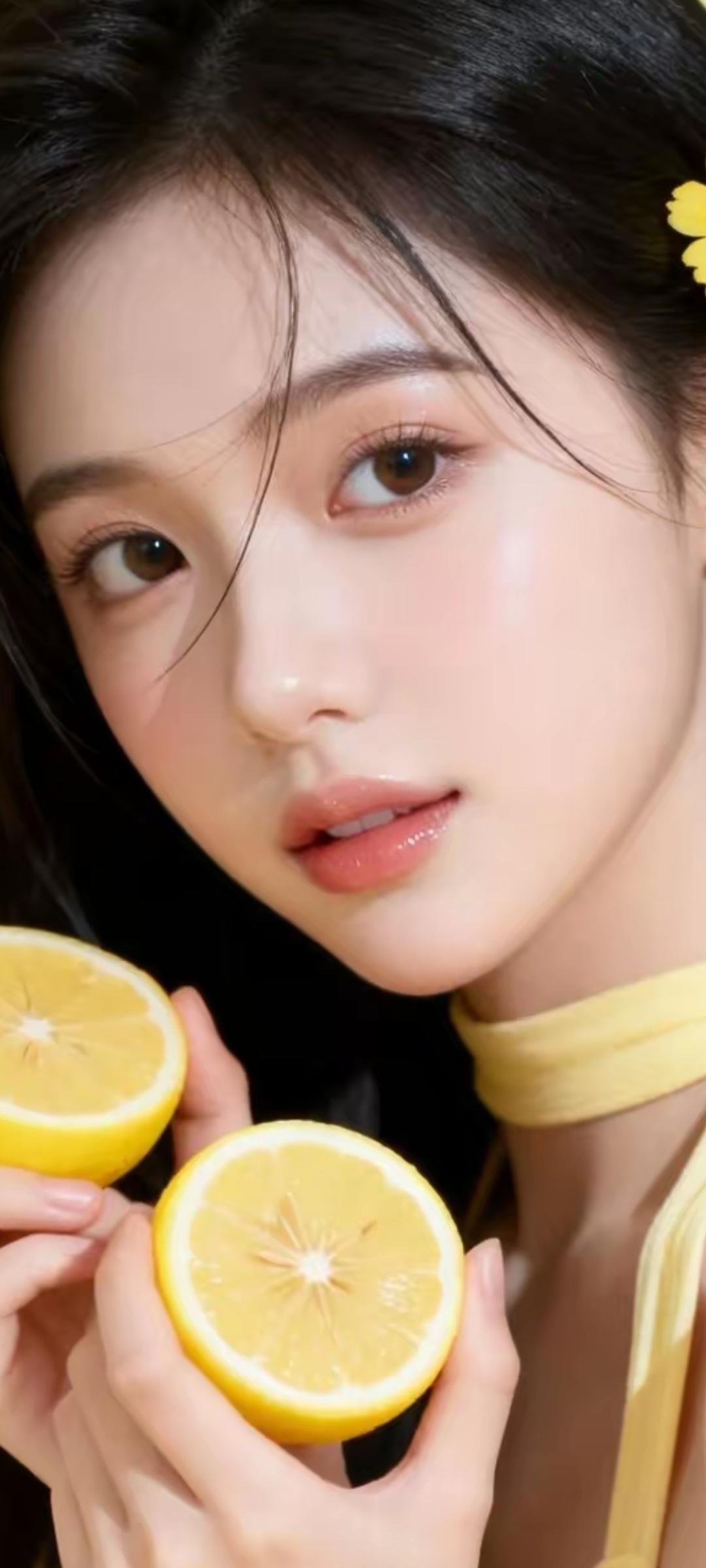 清新柠檬少女，甜美可人，元气满满！🍋🌸