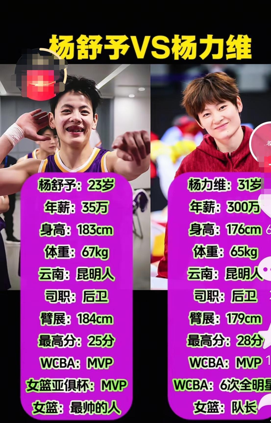 杨舒予堪称中国女篮的一颗璀璨新星，通过不断的磨练，已经在23岁成为中国女篮的主力